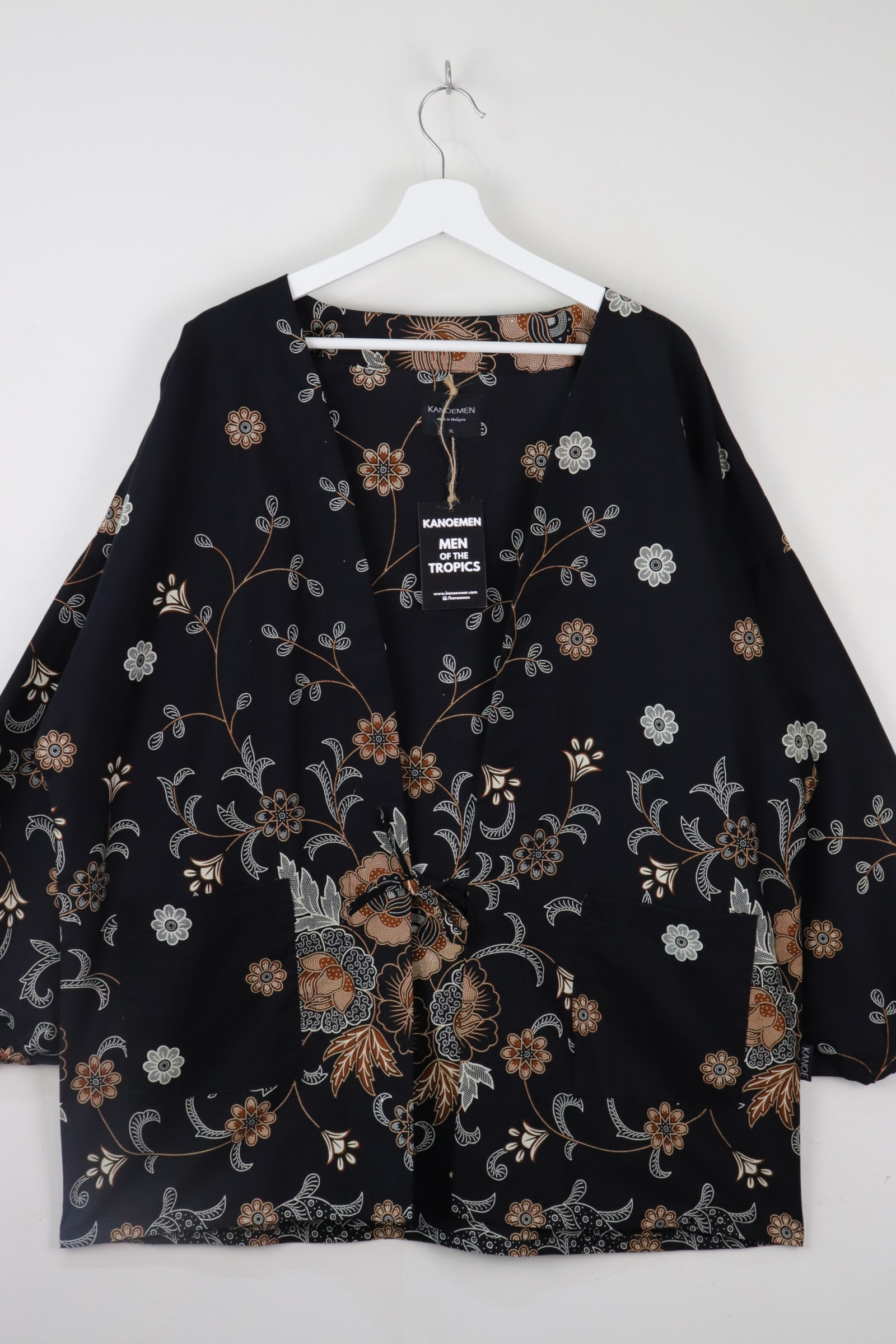 KANOEMEN Batik Kimono Signature - Charcoal Stone