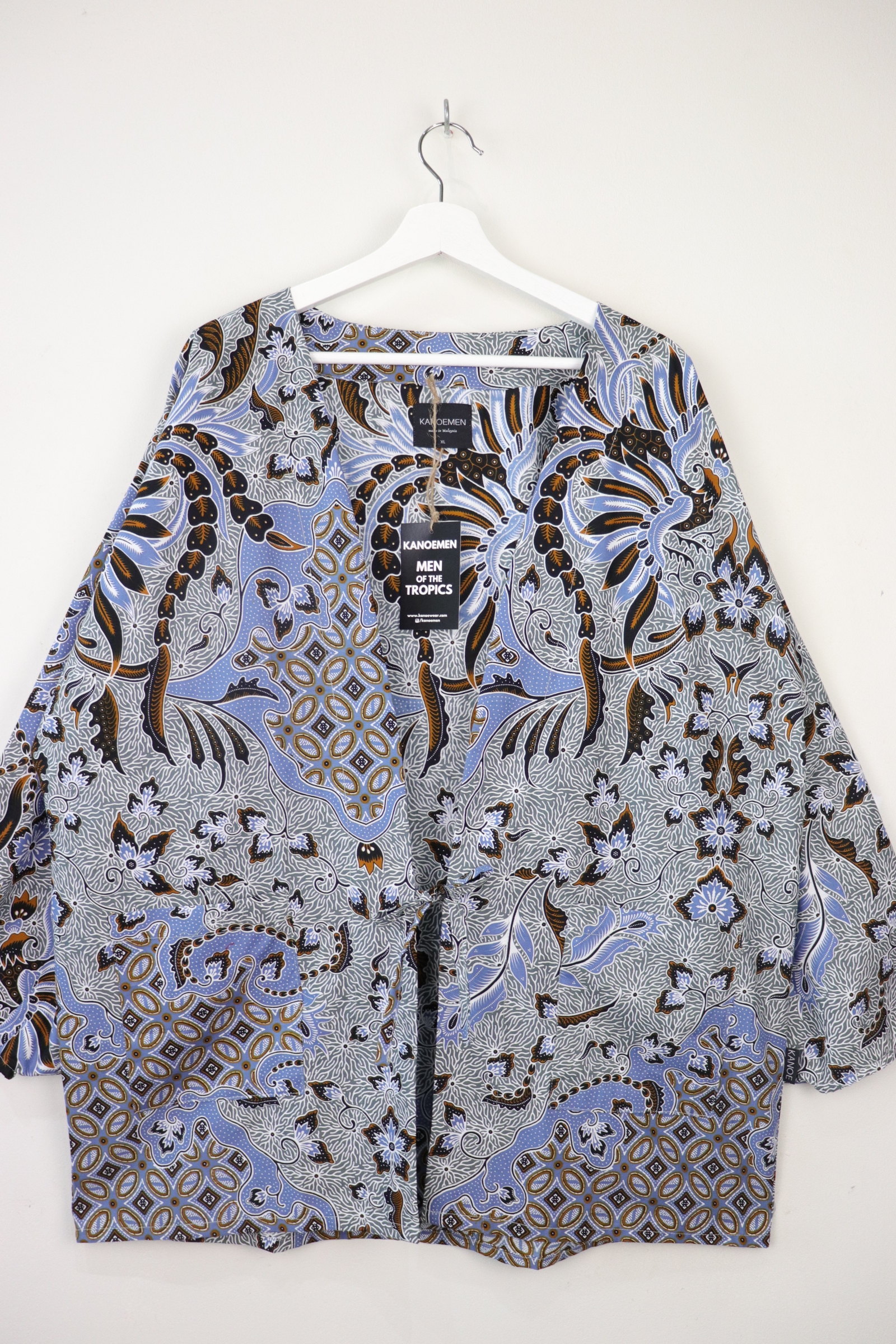 KANOEMEN Batik Kimono Signature - Blue Feather