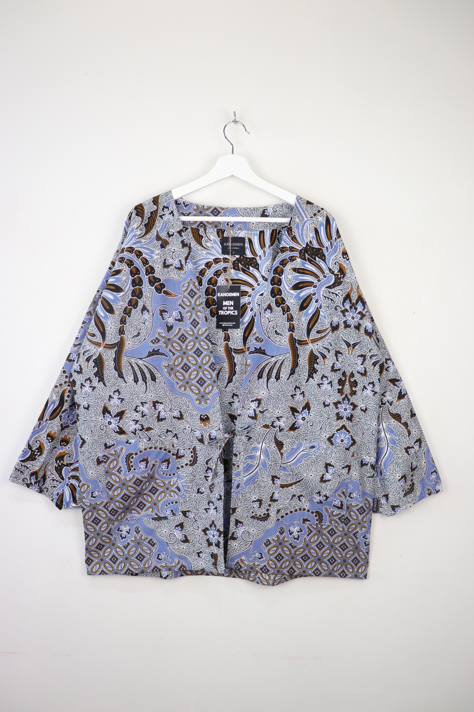 KANOEMEN Batik Kimono Signature - Blue Feather