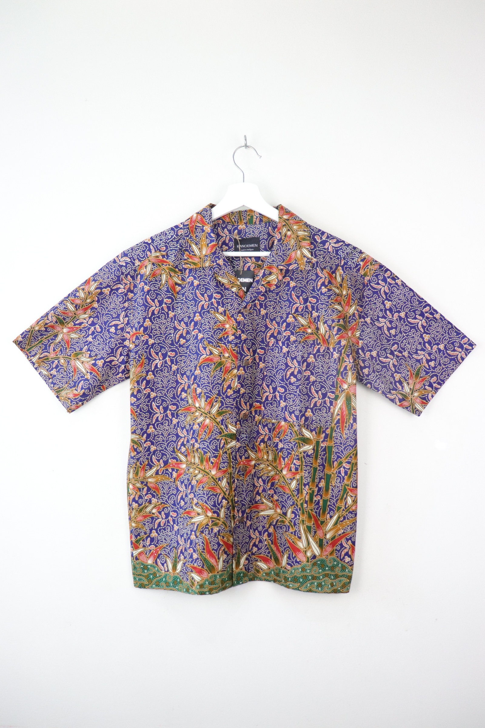 KANOEMEN Open Collar Batik Shirt - Clover Sky [ S M L ] 