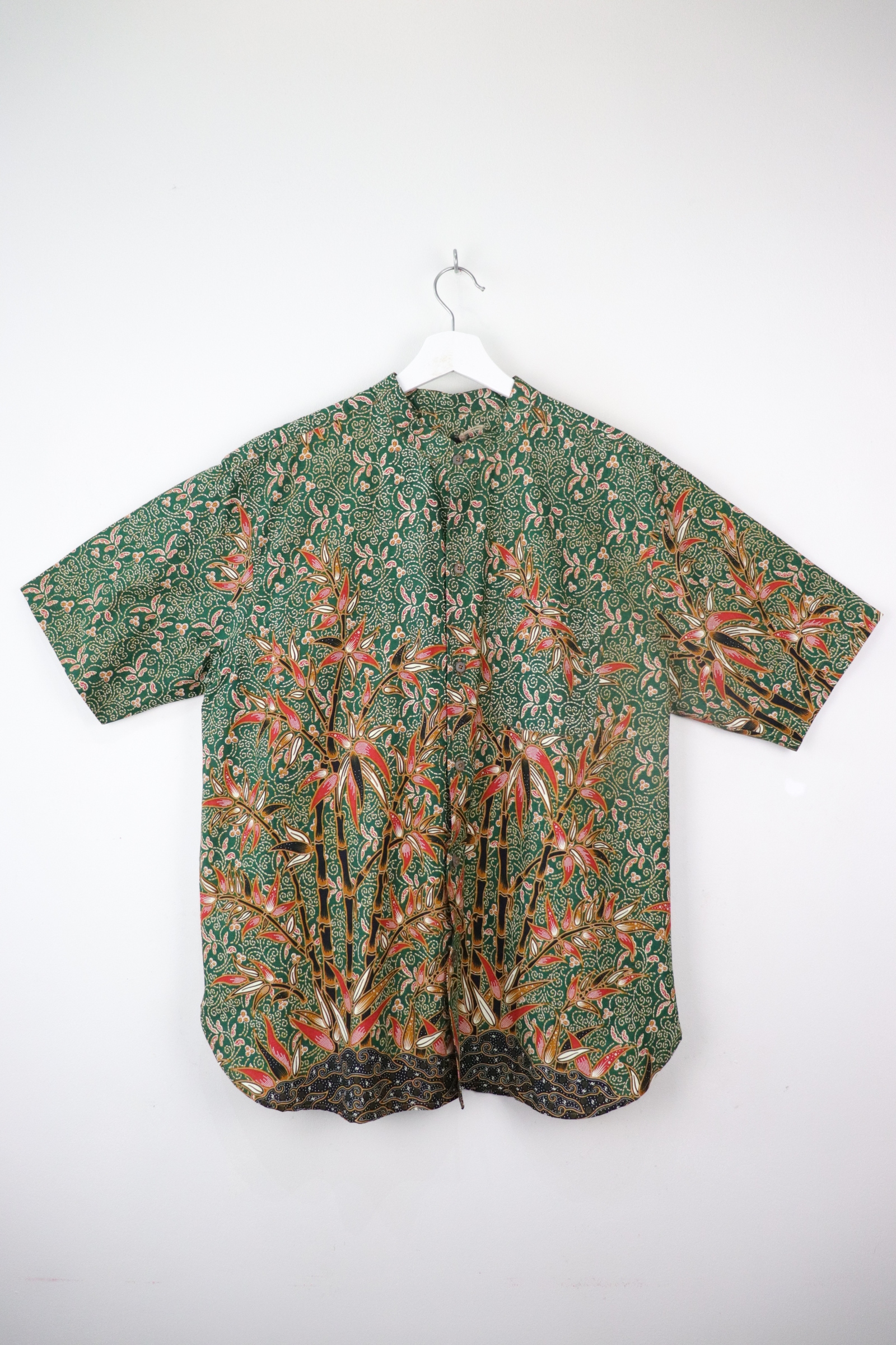 KANOEMEN Stand Collar Batik Shirt - Timber M L XL [ New Fit ] 