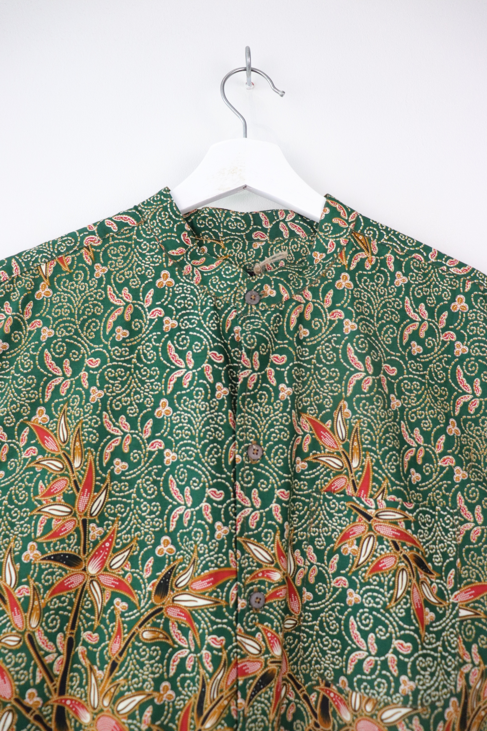 KANOEMEN Stand Collar Batik Shirt - Timber M L XL [ New Fit ] 