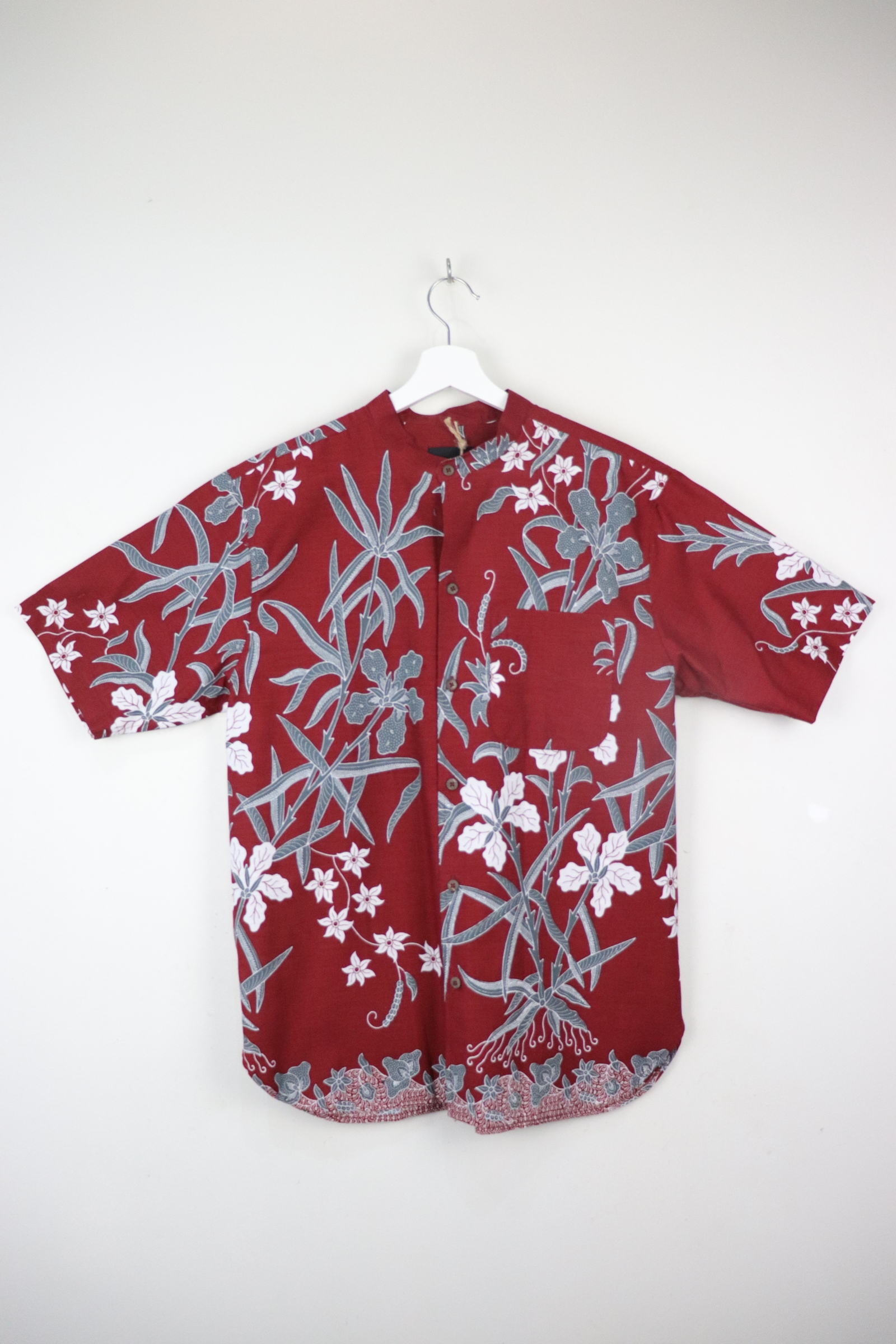 KANOEMEN Stand Collar Batik Shirt - Apollo M [ New Fit ] 