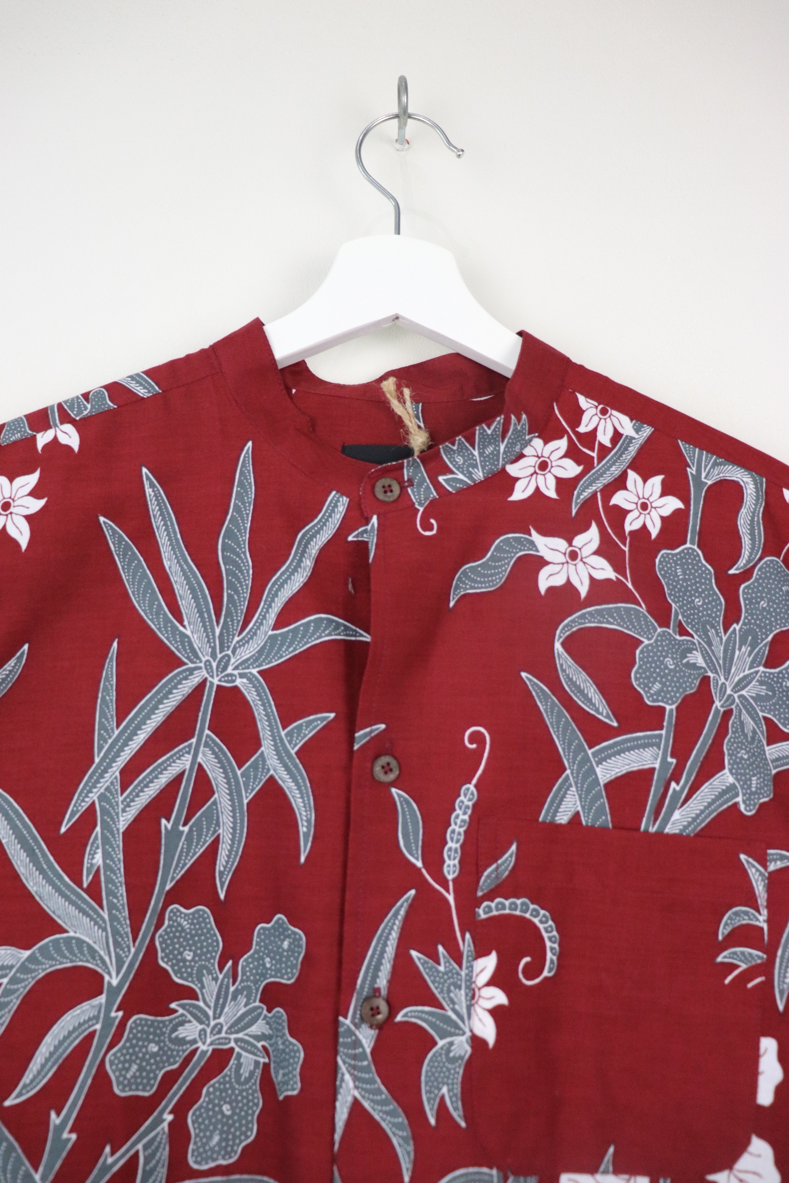 KANOEMEN Stand Collar Batik Shirt - Apollo M [ New Fit ] 