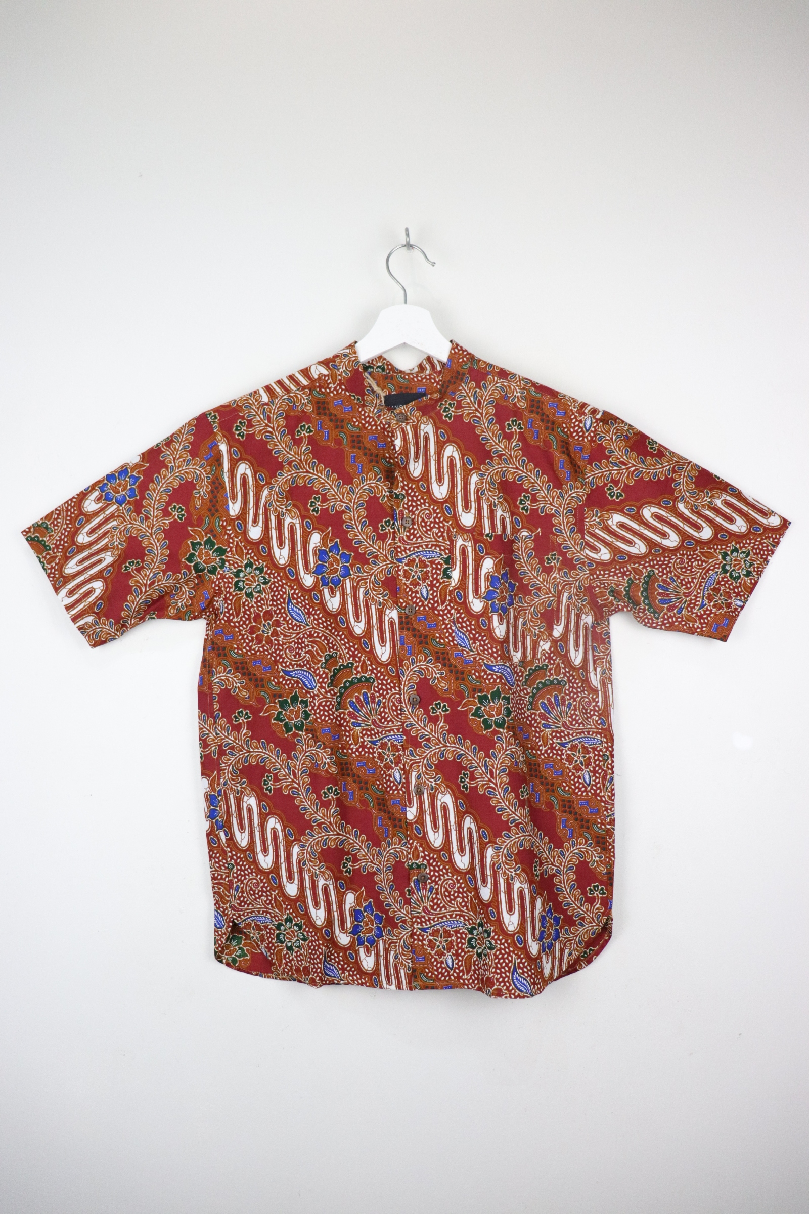 KANOEMEN Stand Collar Batik Shirt - Galileo S M L [ New Fit ] 