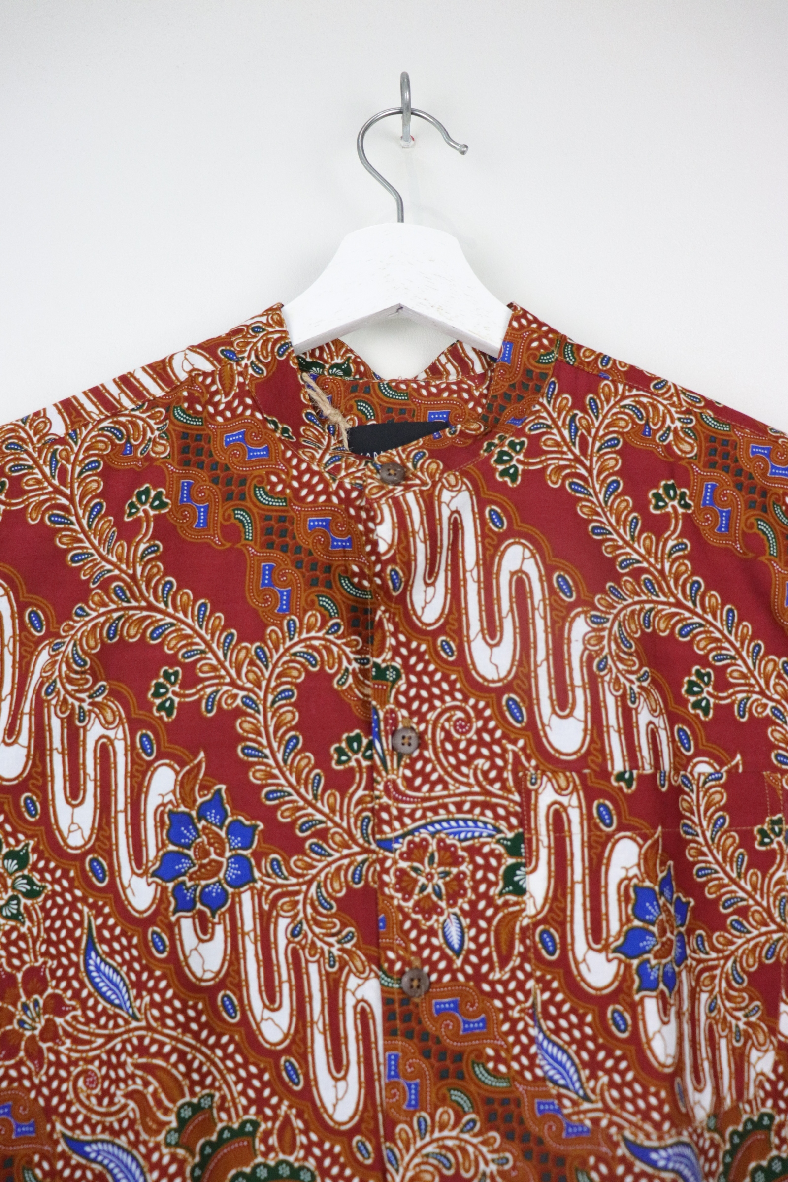 KANOEMEN Stand Collar Batik Shirt - Galileo S M L [ New Fit ] 