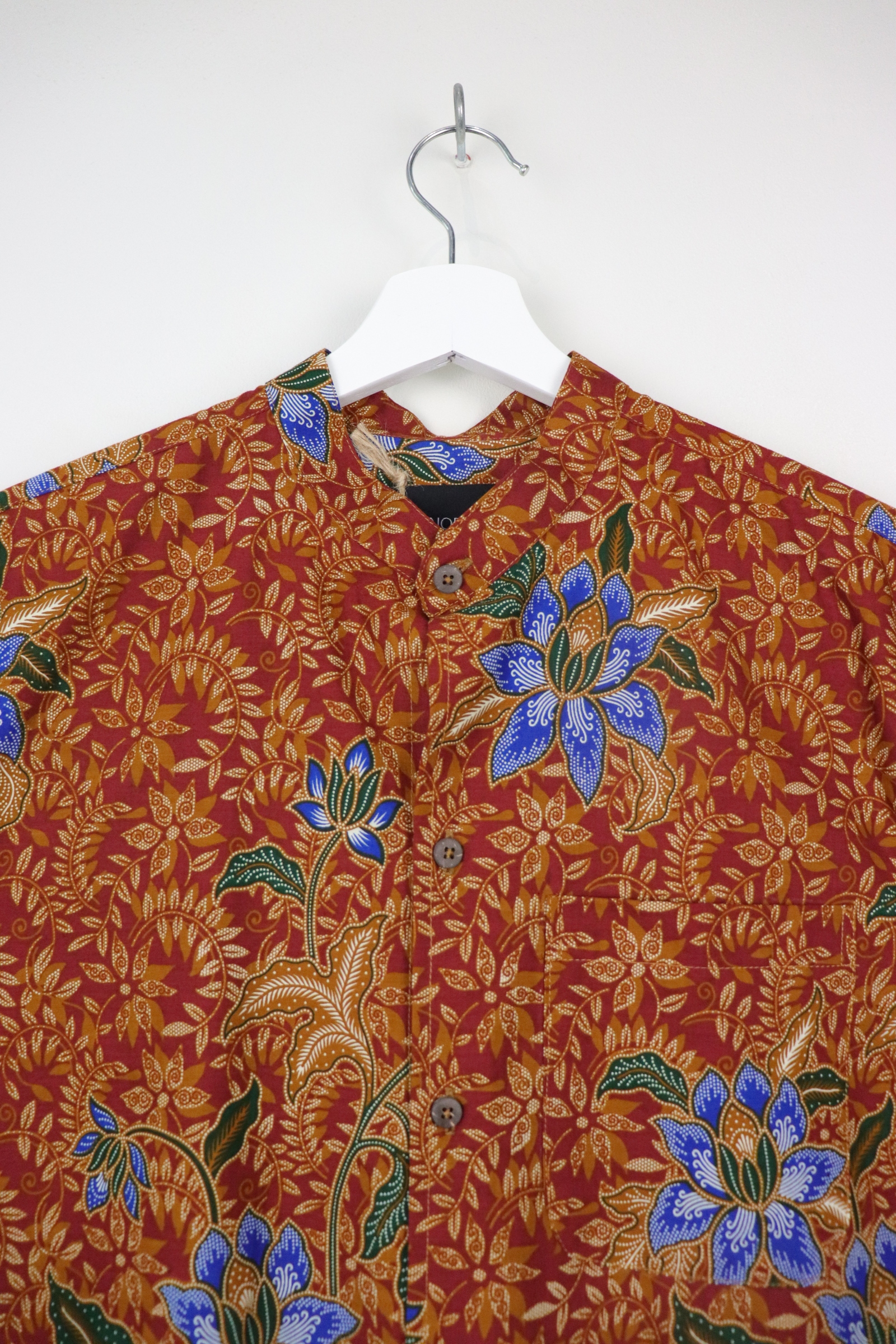KANOEMEN Stand Collar Batik Shirt - Orion Rush S M L [ New Fit ] 