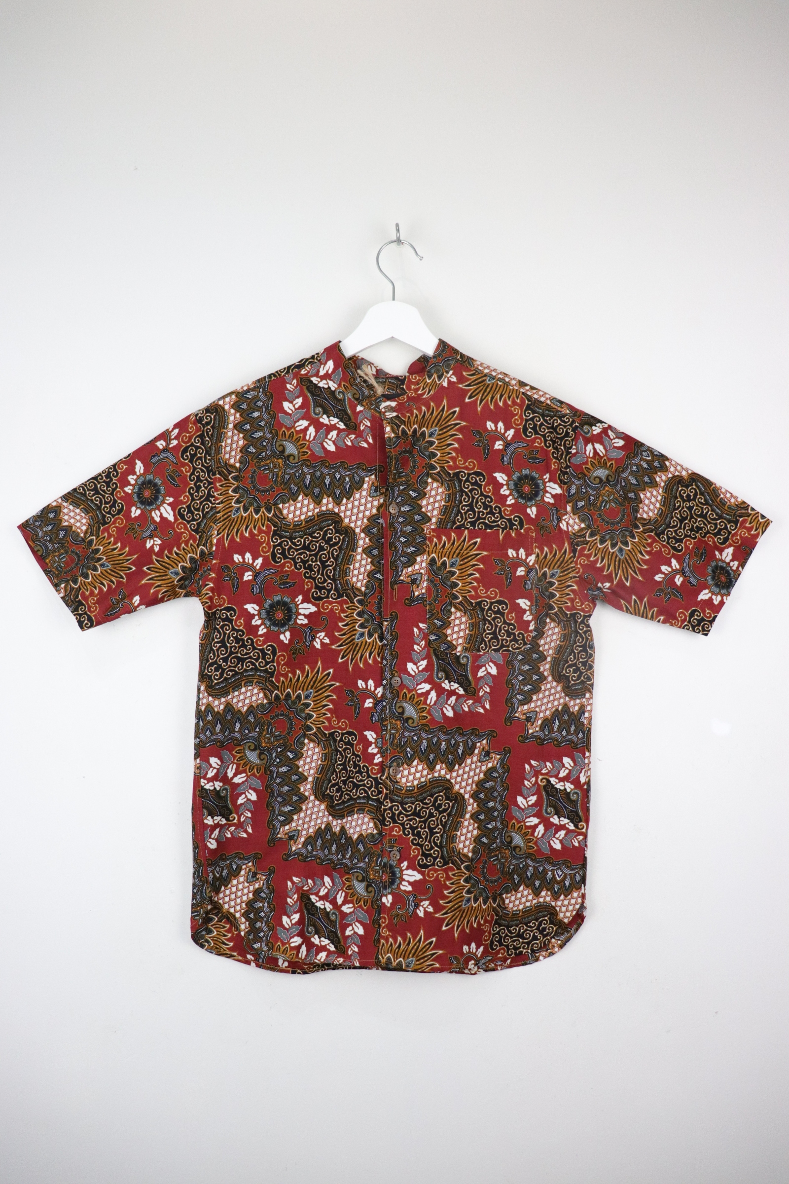 KANOEMEN Stand Collar Batik Shirt - Comet Wave [ New Fit ] 