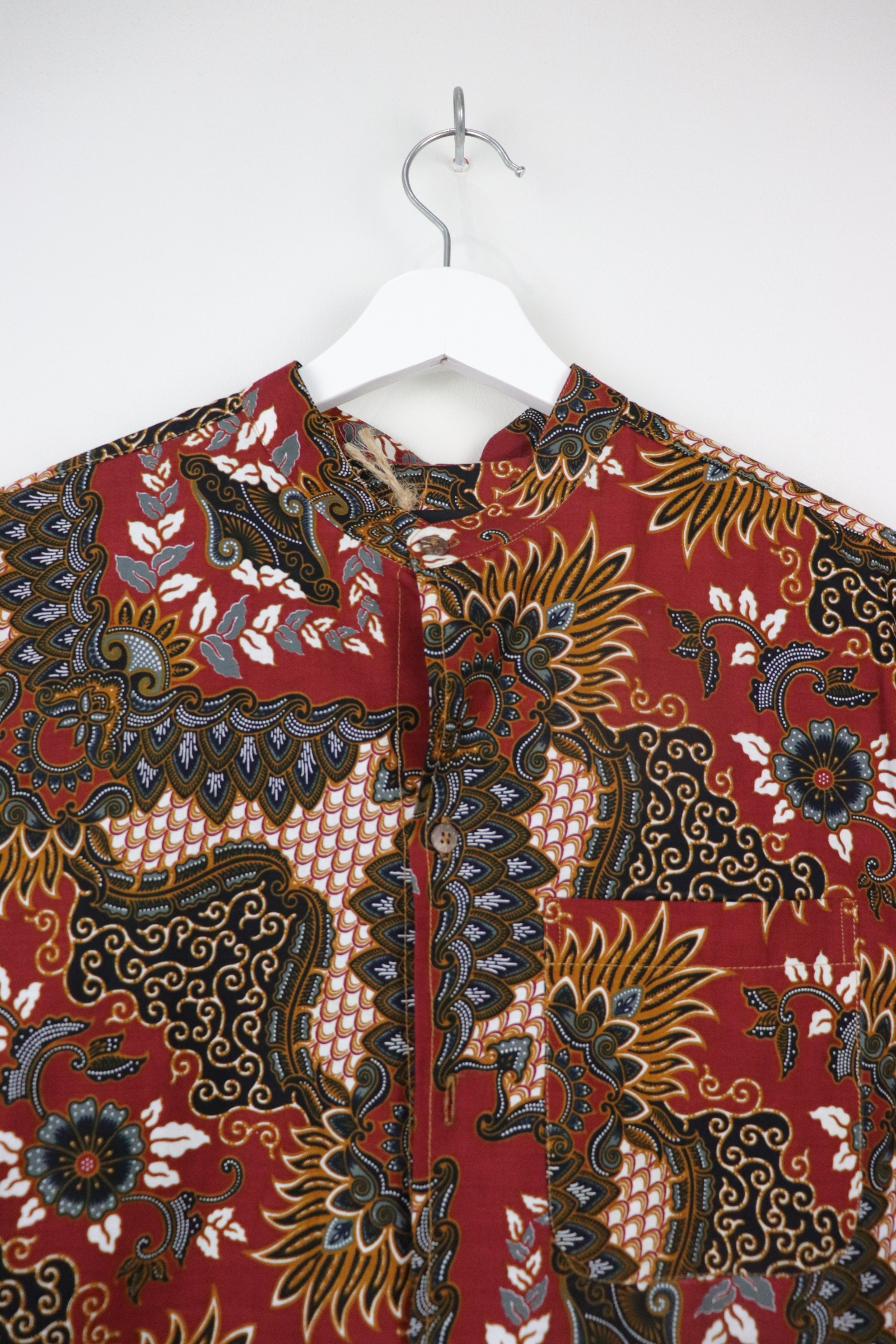 KANOEMEN Stand Collar Batik Shirt - Comet Wave [ New Fit ] 