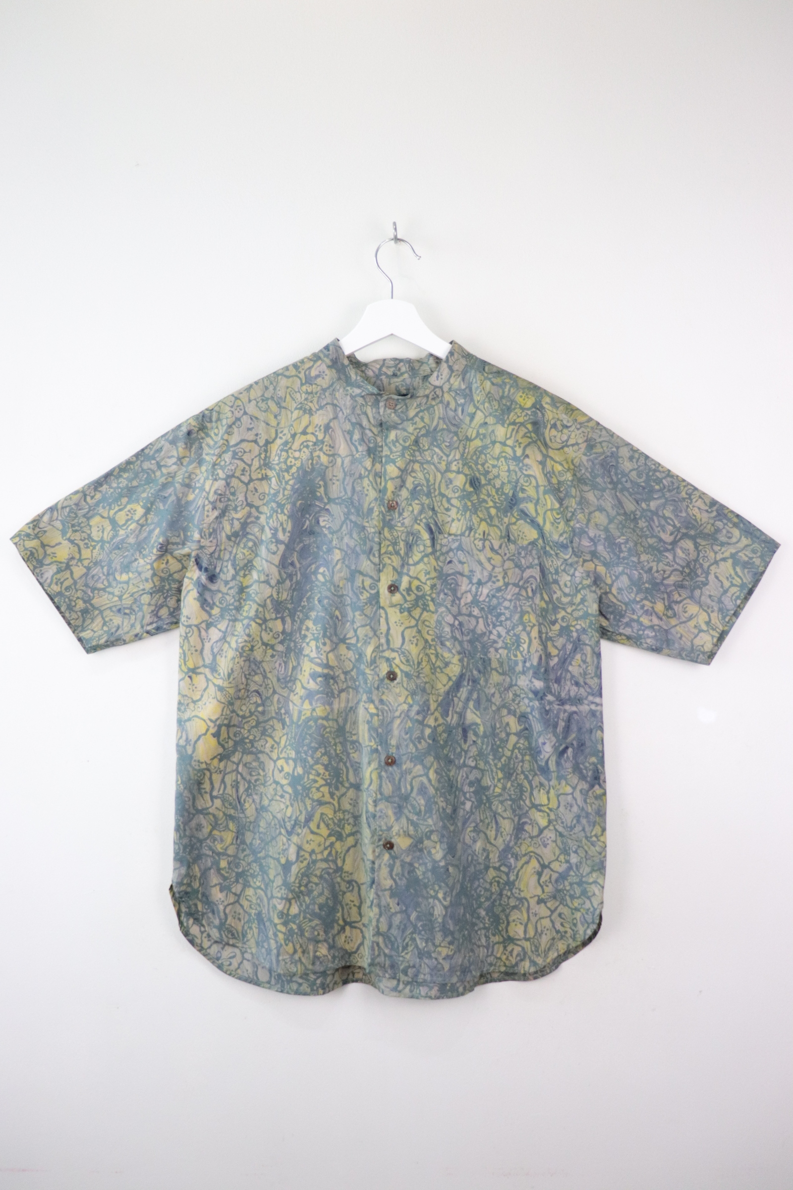 KANOEMEN HM Stand Collar Batik Shirt - Saturn Dawn L [ New Fit ] 