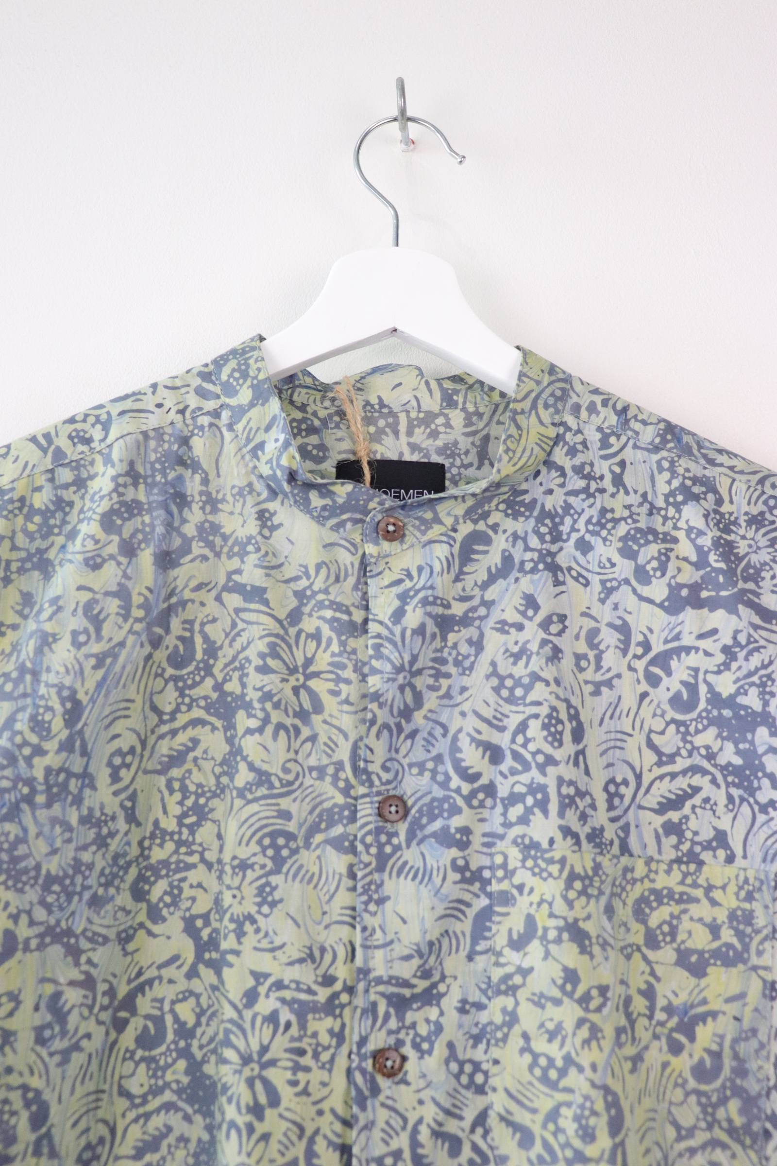 KANOEMEN HM Stand Collar Batik Shirt - Virgo Blue M [ New Fit ] 