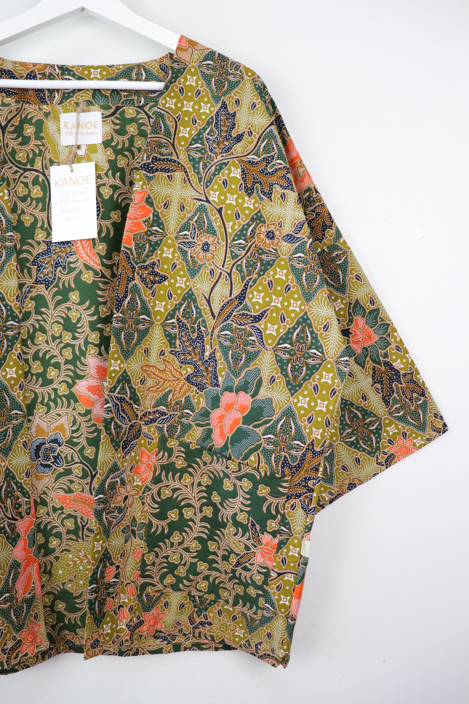 Batik Kimono Basic - Basil Lime