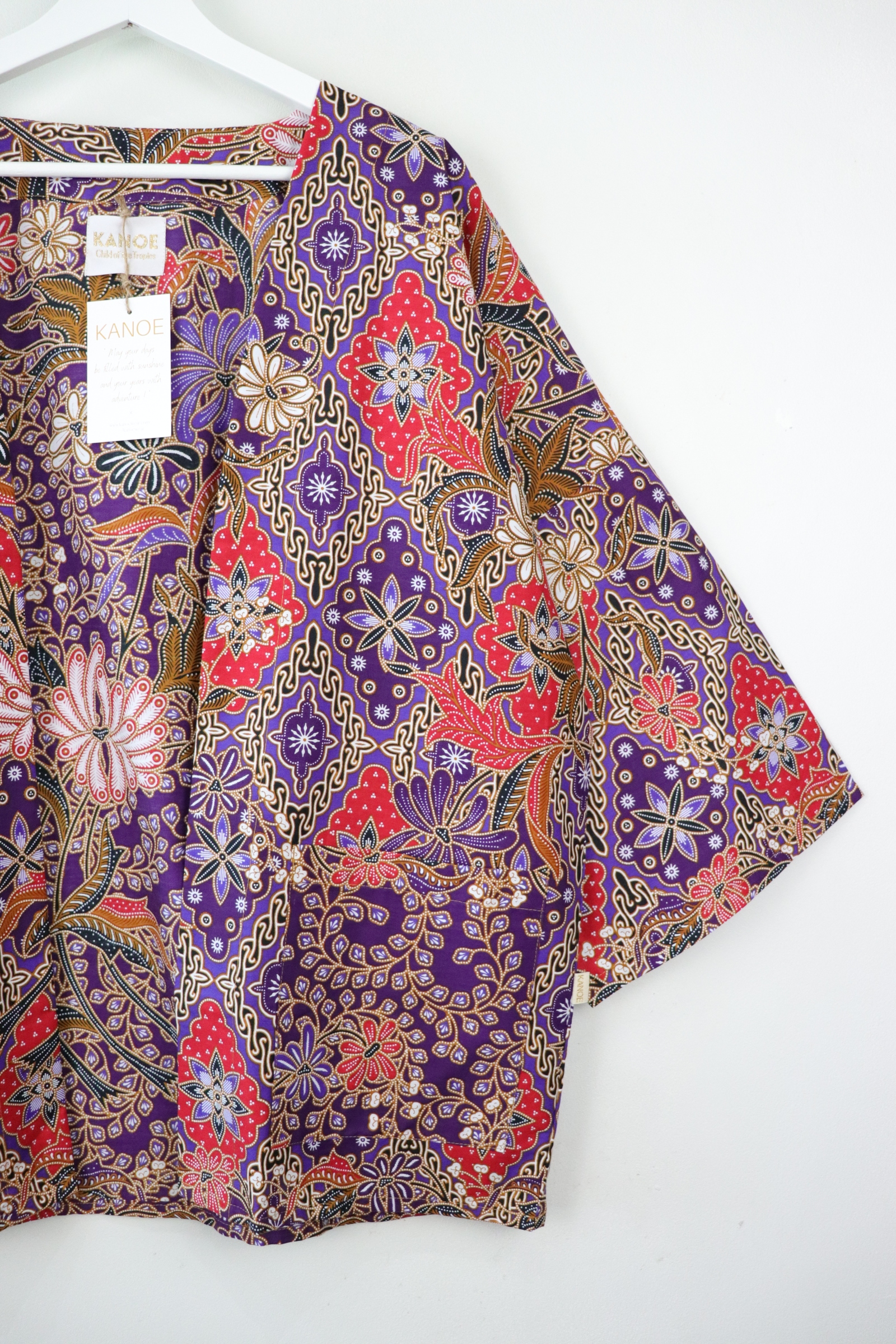 Batik Kimono Basic - Violet Blaze