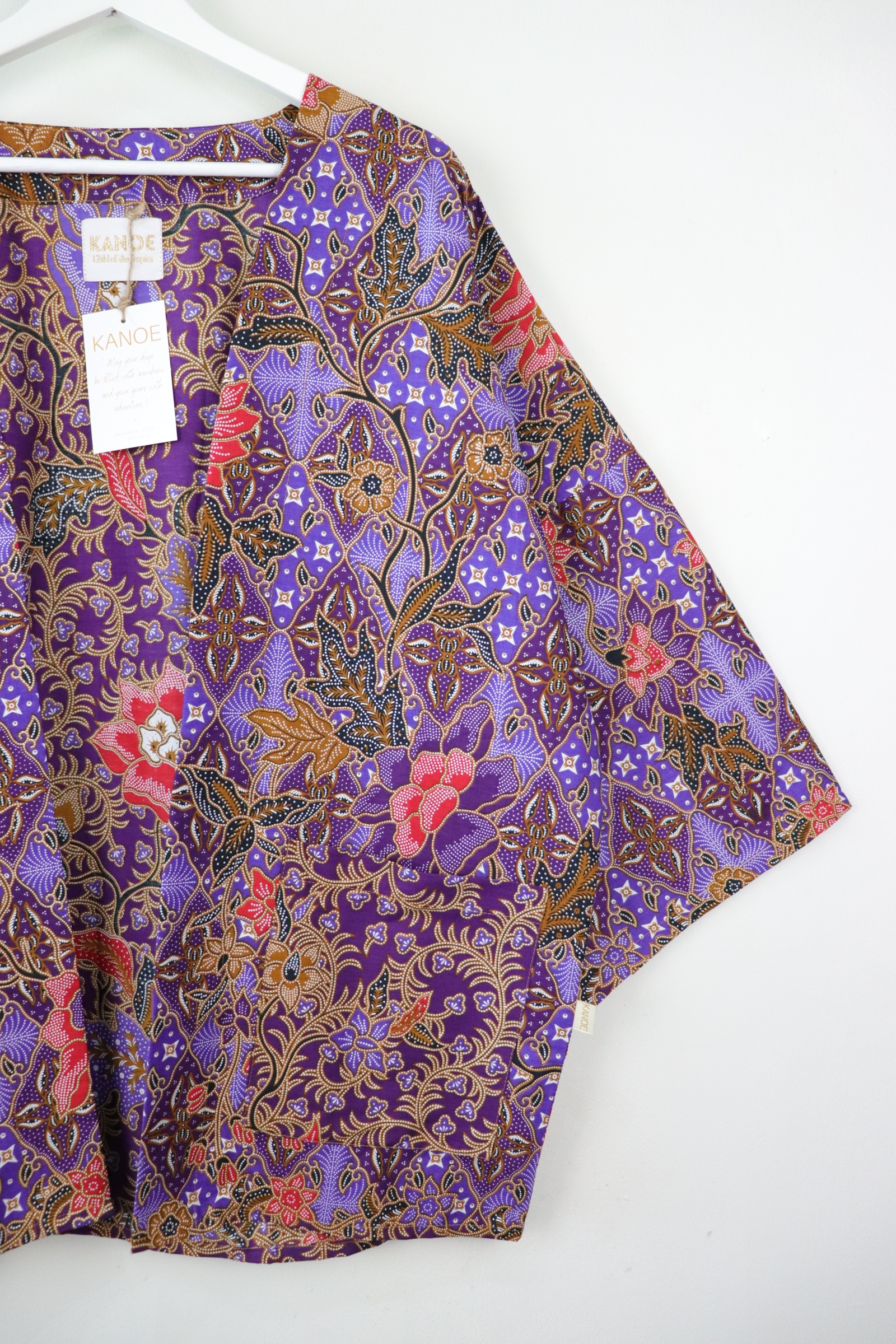 Batik Kimono Basic - Lavender Dream