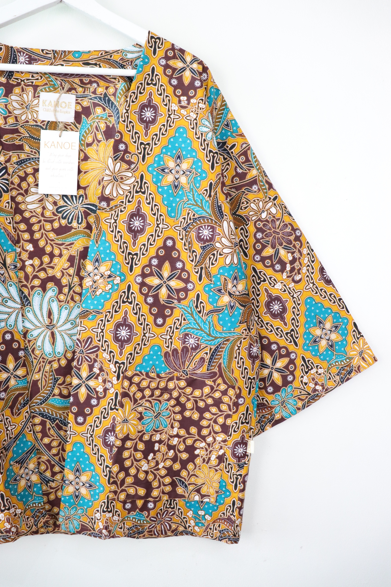 Batik Kimono Basic - Mango Tango