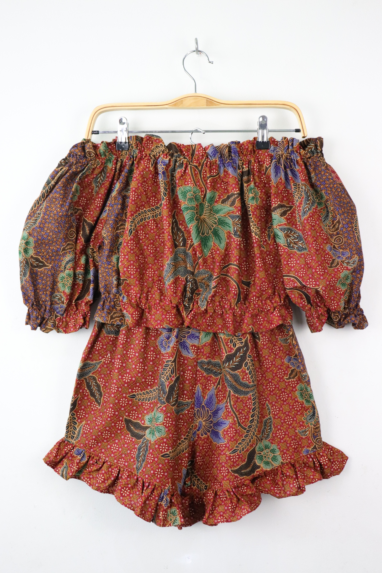 Batik Lounge Set - Fiery Red