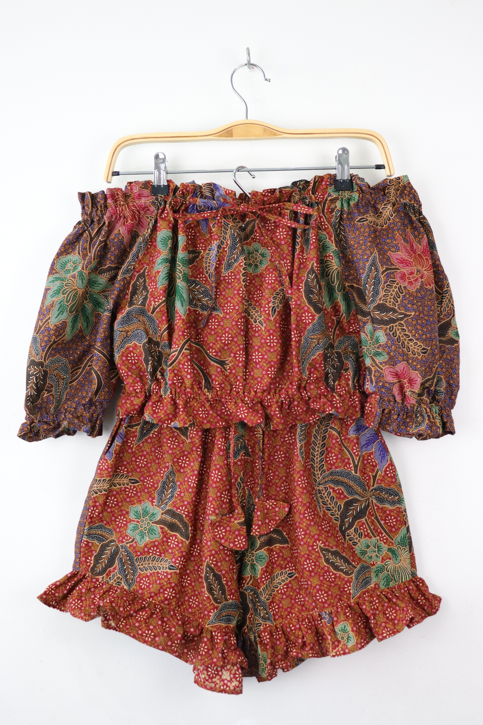 Batik Lounge Set - Fiery Red