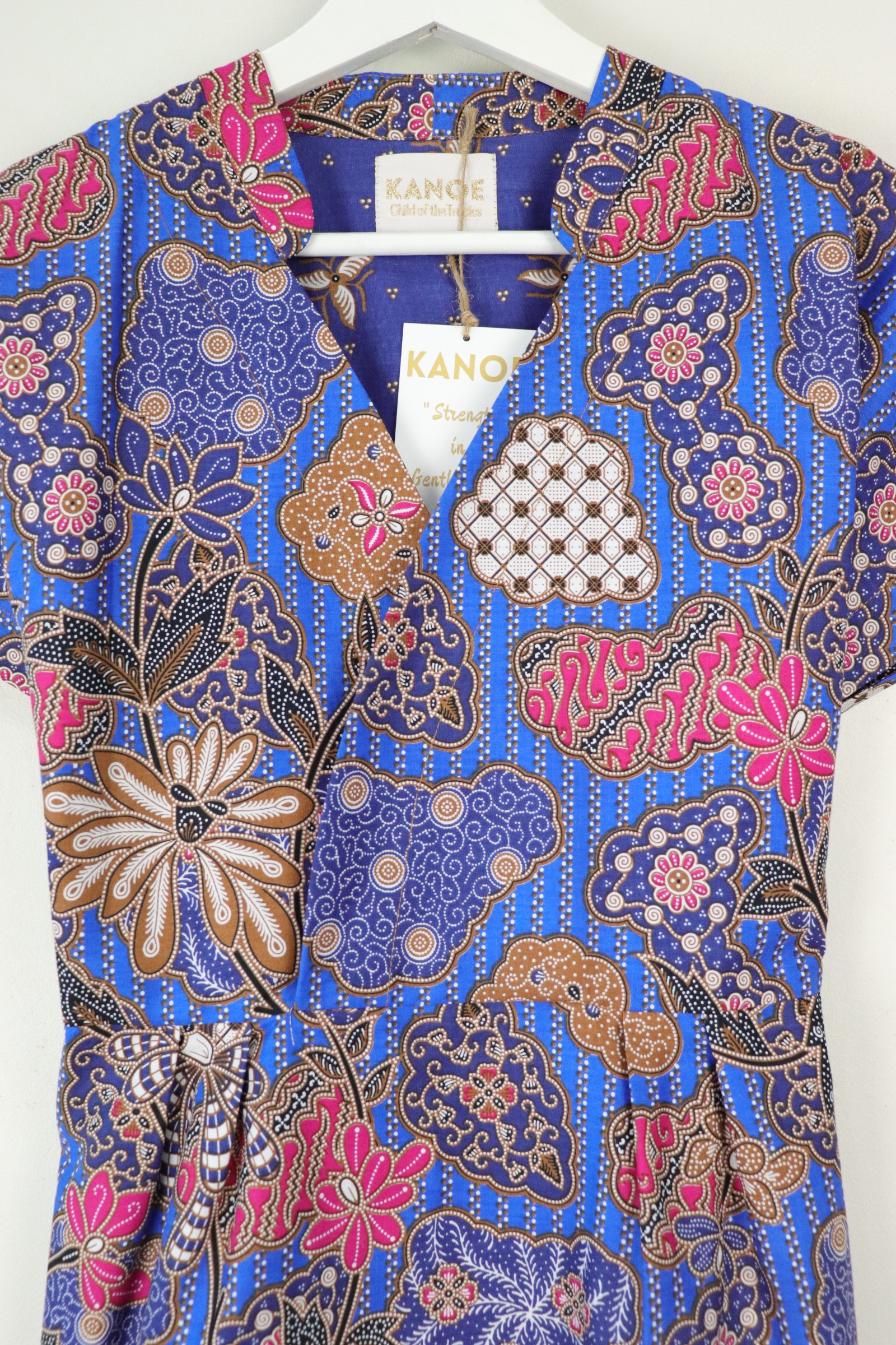 Kimono wrap dress w/ mandarin collar - Marni Bleu