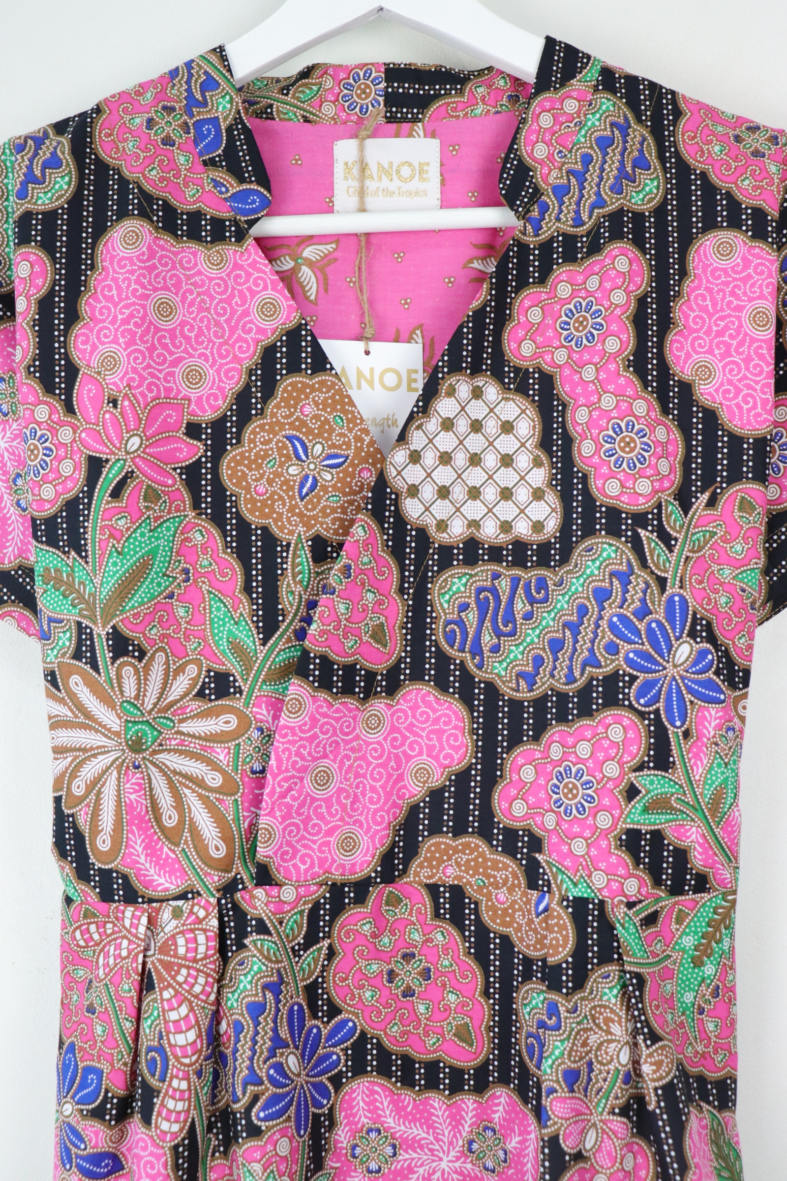 Kimono wrap dress w/ mandarin collar - Midnight Wonder 