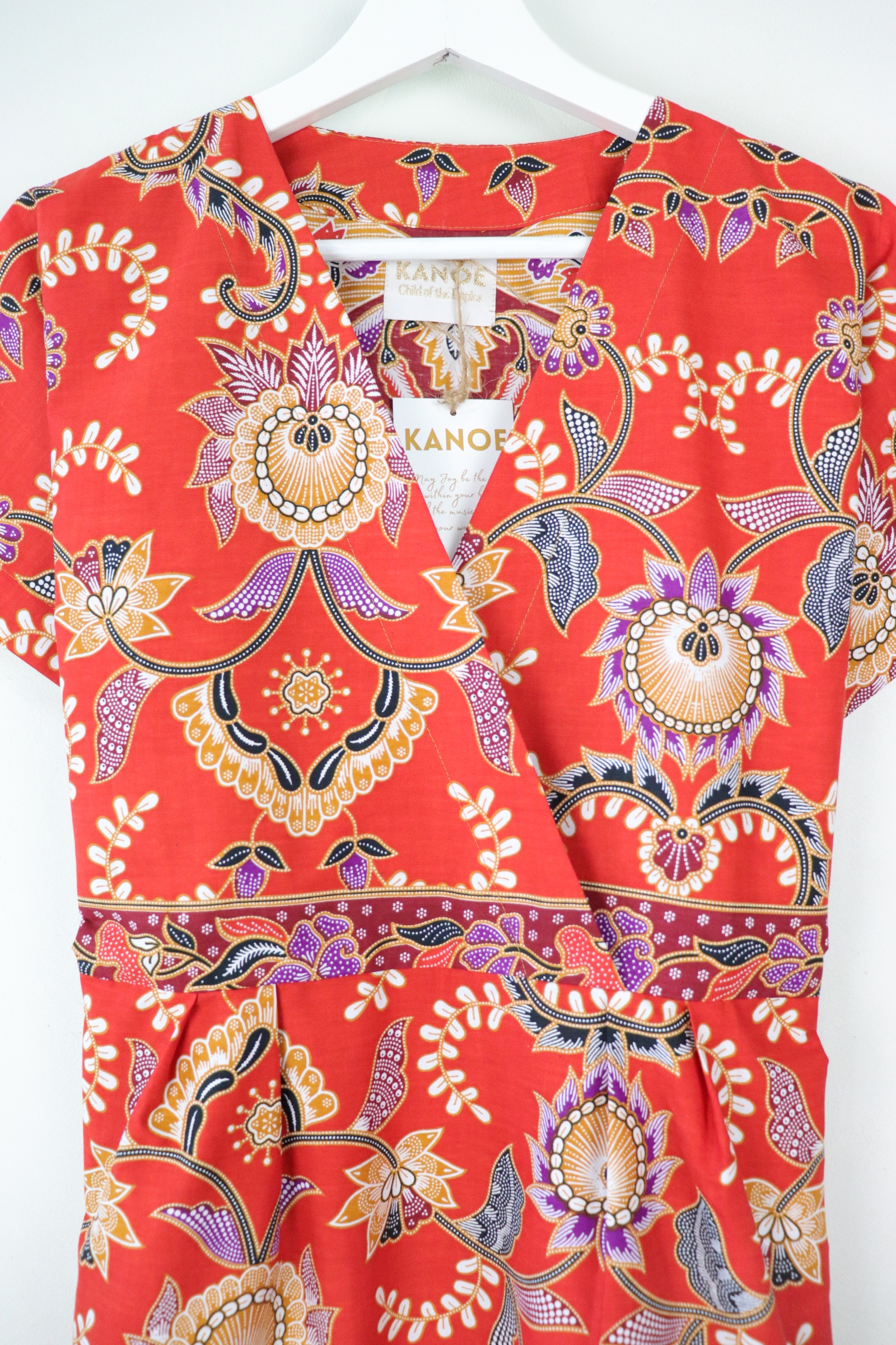 Kimono wrap dress - Fiery Flames