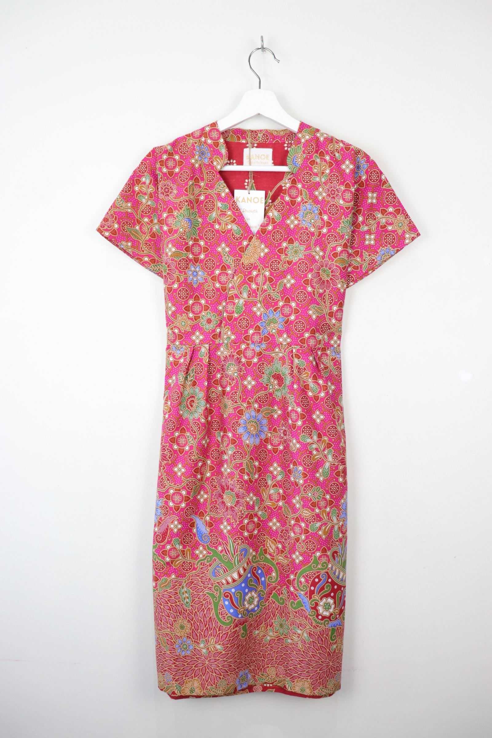 Kimono wrap dress w/ mandarin collar - Pinkie Promise