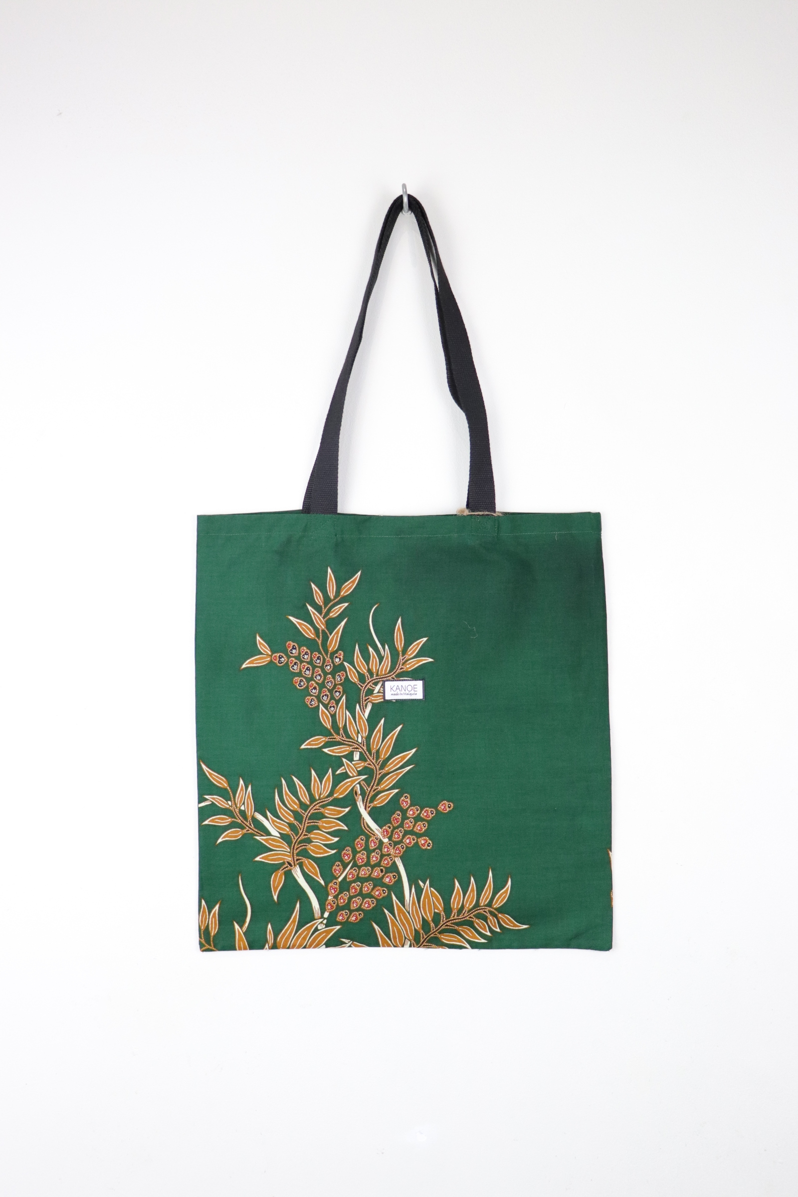 Batik Tote Bag - Maxi Green Palm (A)