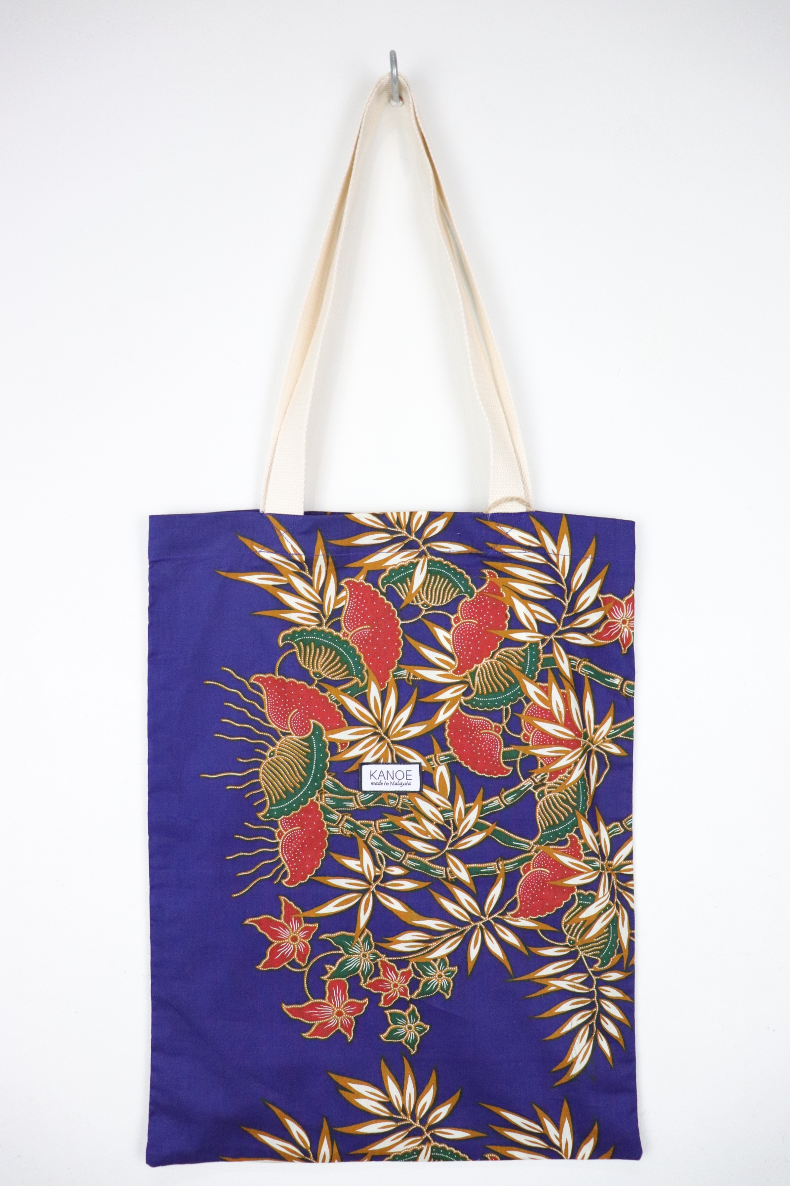 Batik Tote Bag - Mid Blue Madam  (E)