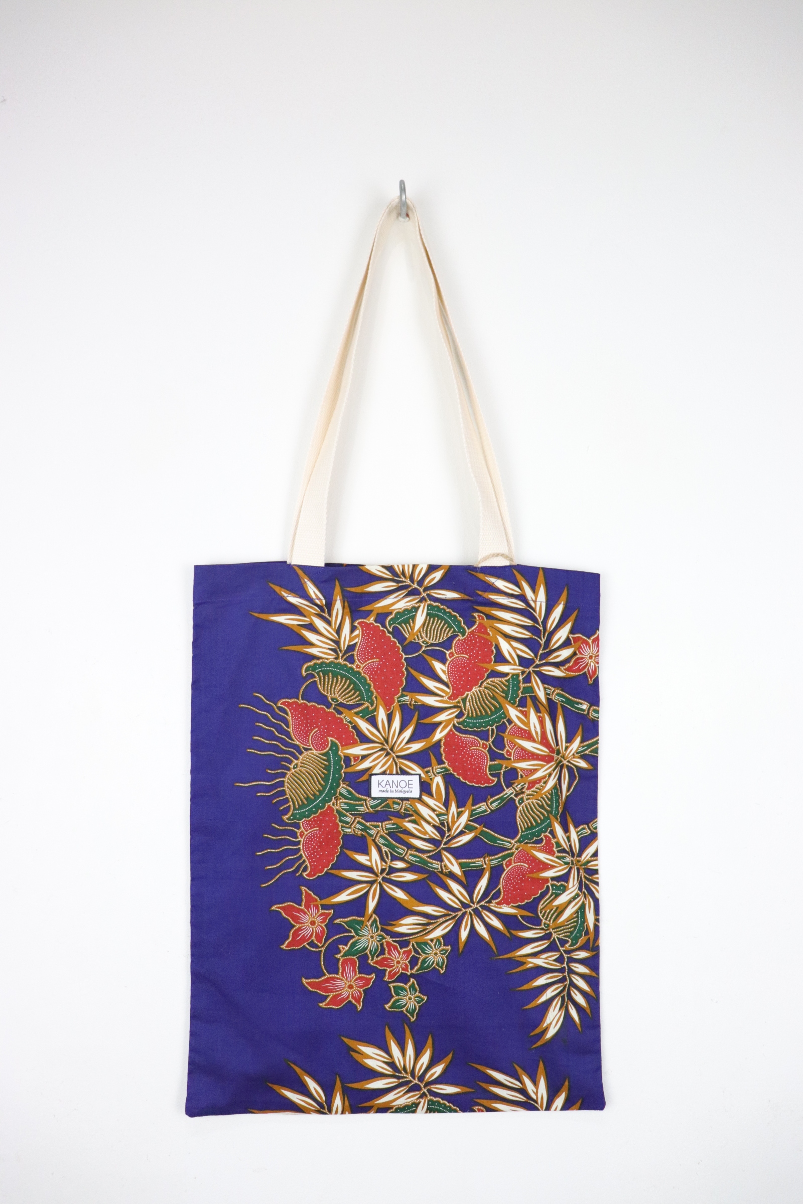 Batik Tote Bag - Mid Blue Madam  (E)
