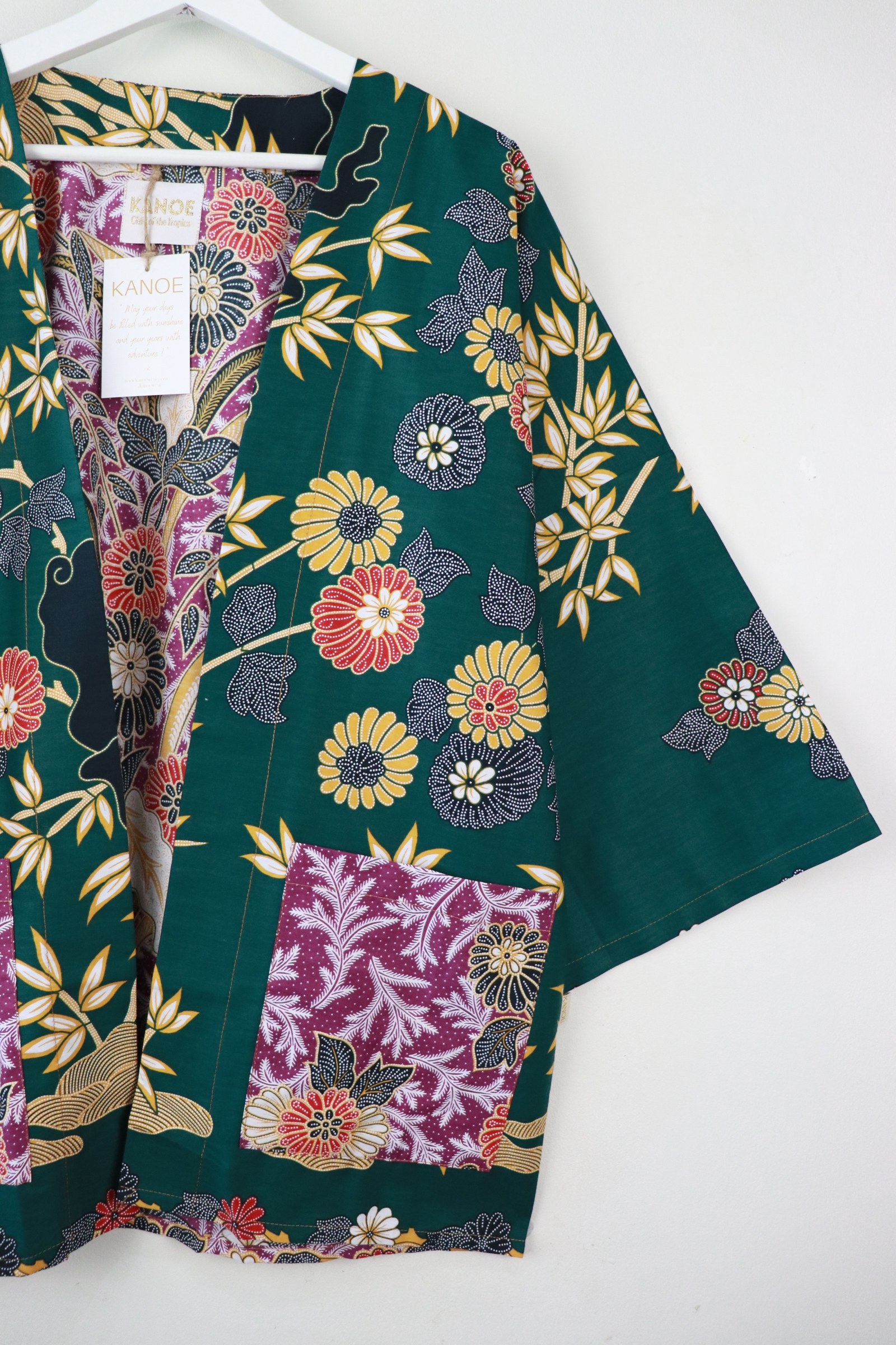 Batik Kimono Basic - Wisteria Tree