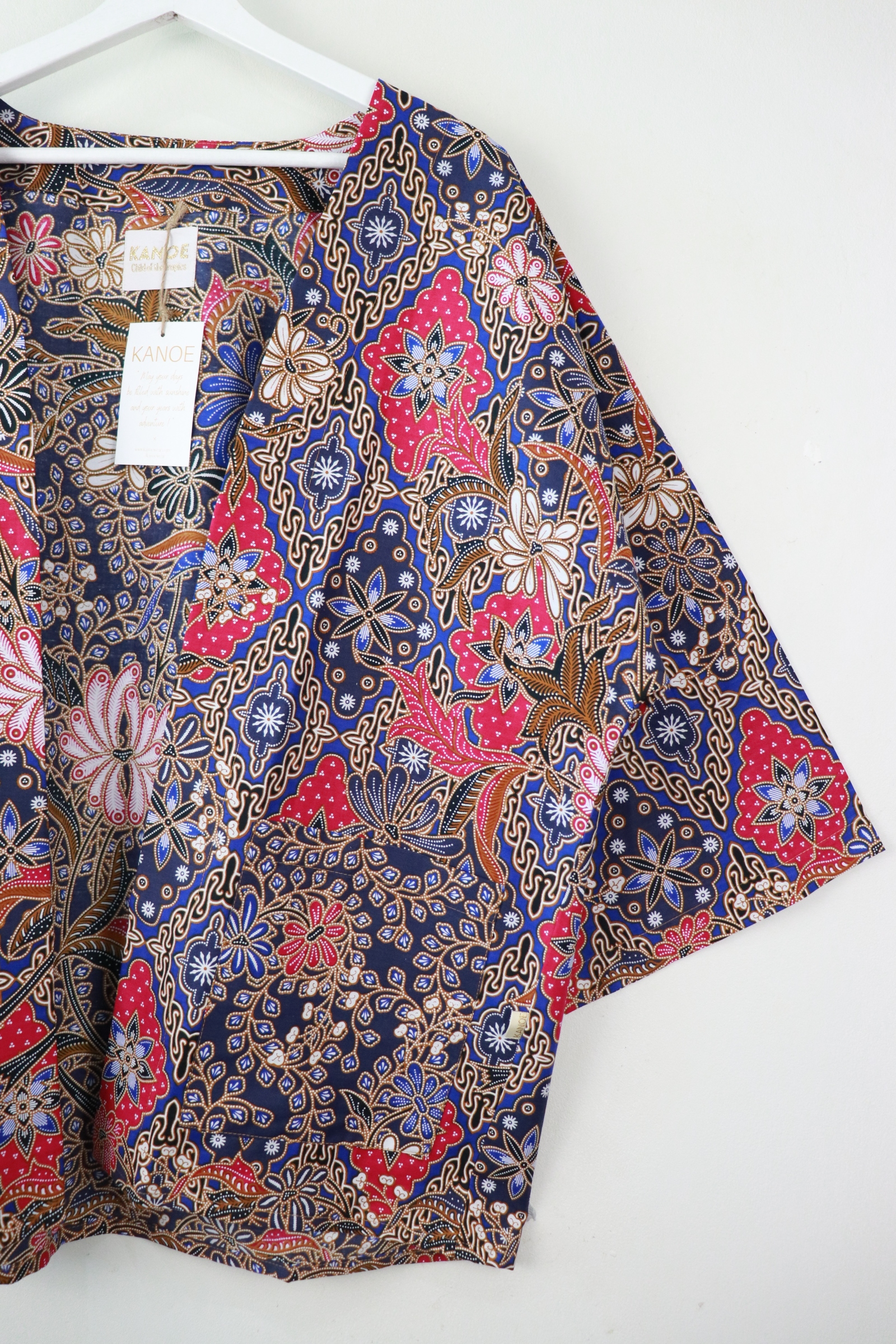 Batik Kimono Basic - Kaleidoscope Carnations