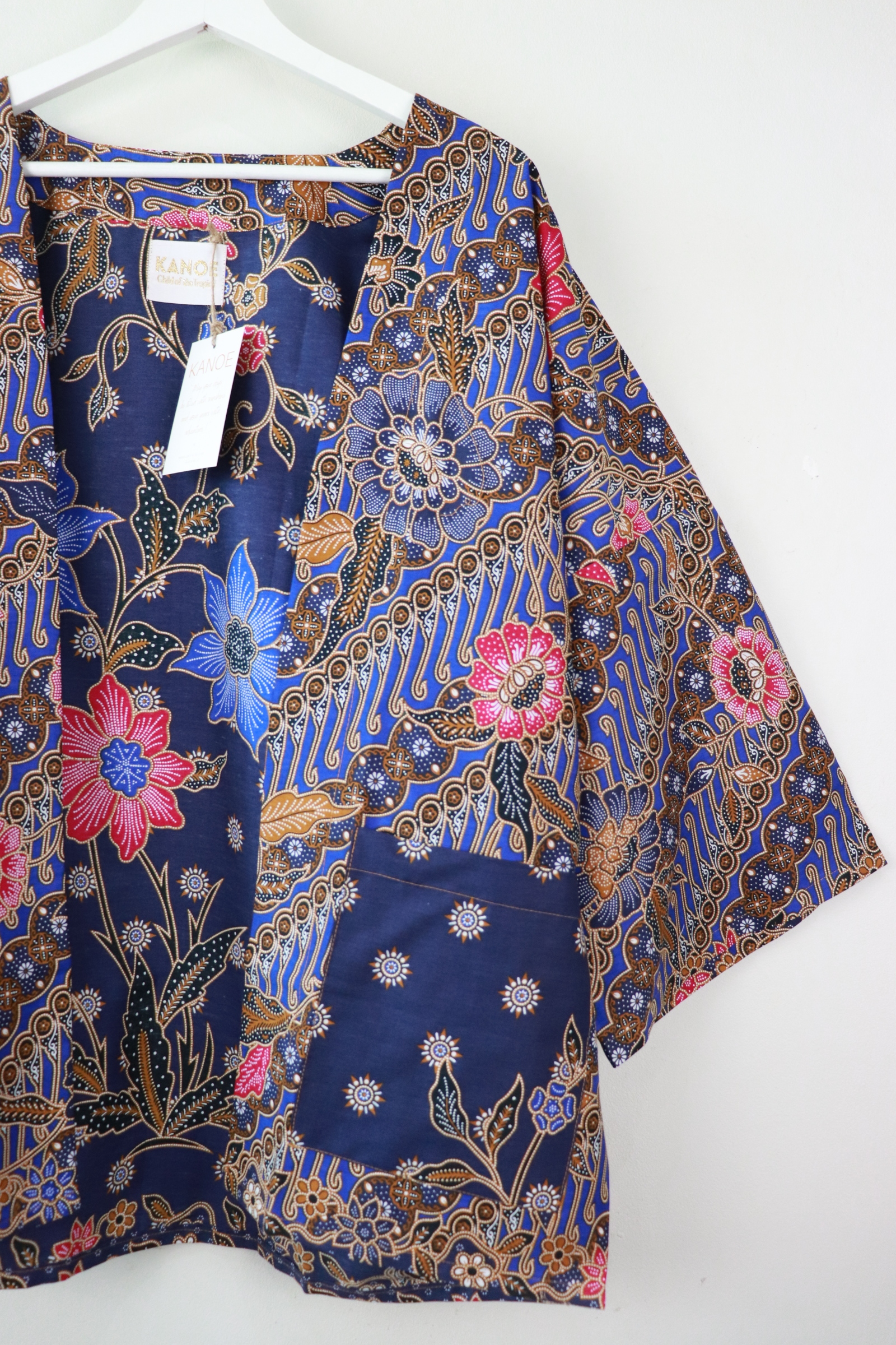 Batik Kimono Basic - Cornflower Blues