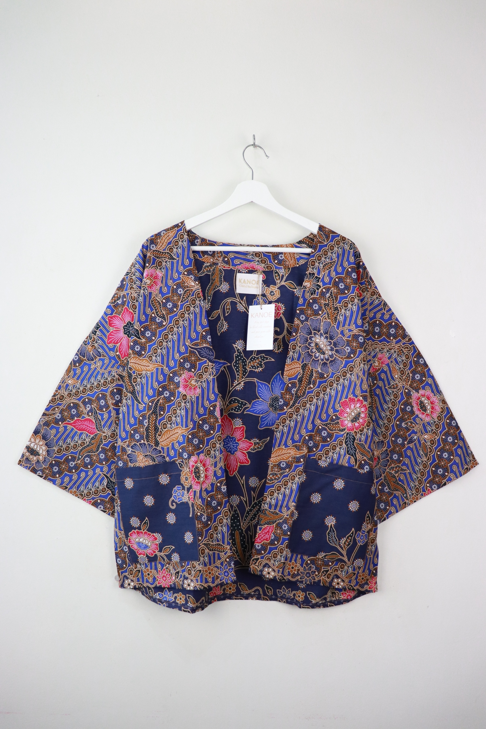 Batik Kimono Basic - Cornflower Blues