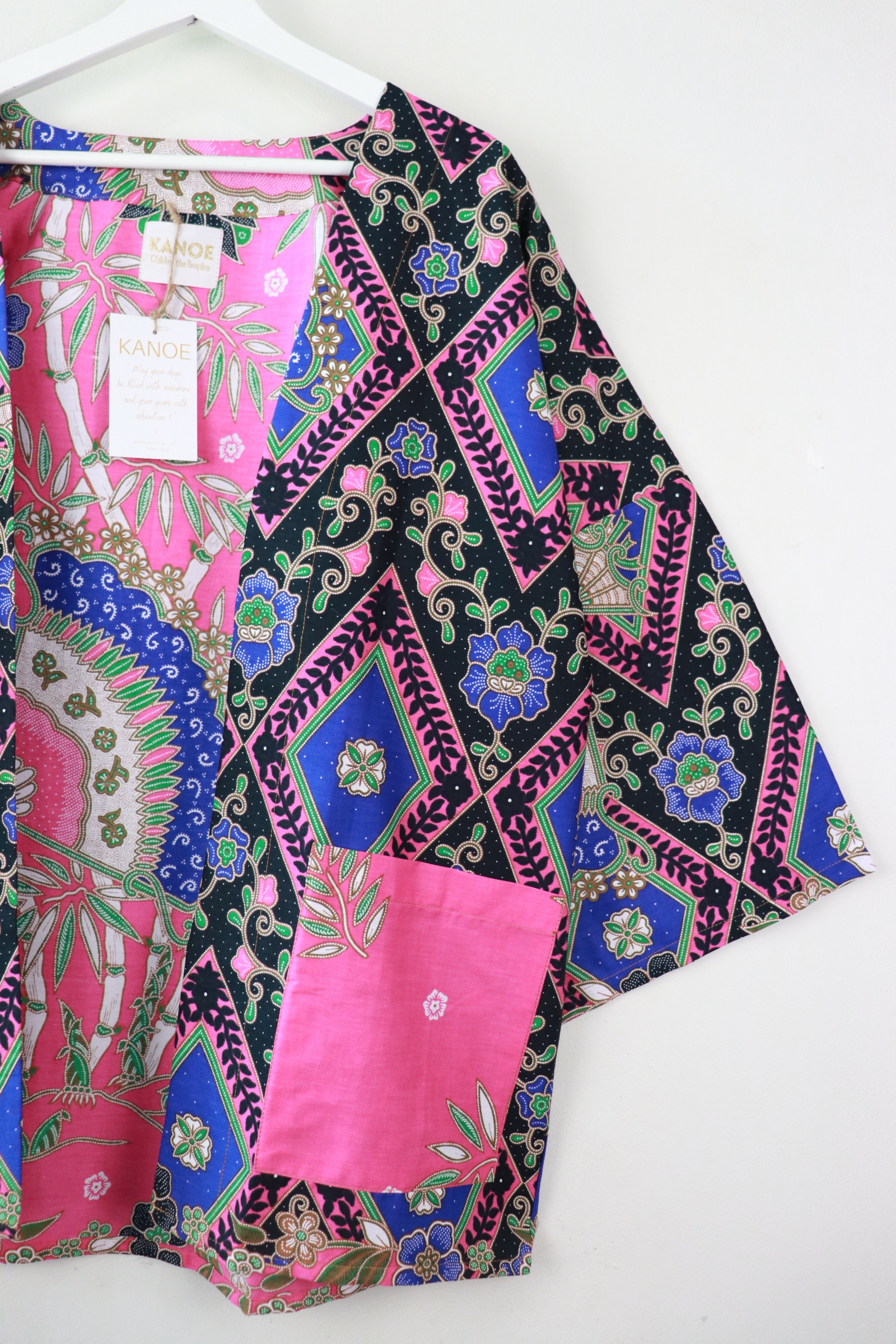 Batik Kimono Basic - Pretty in Petunia