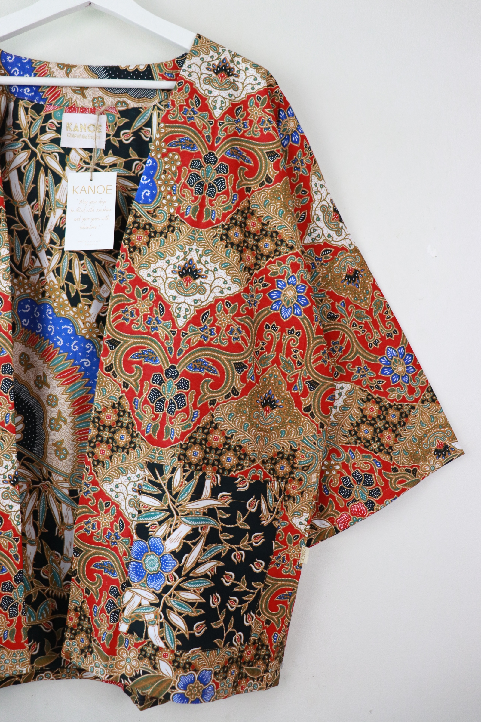 Batik Kimono Basic - Red Dahlia