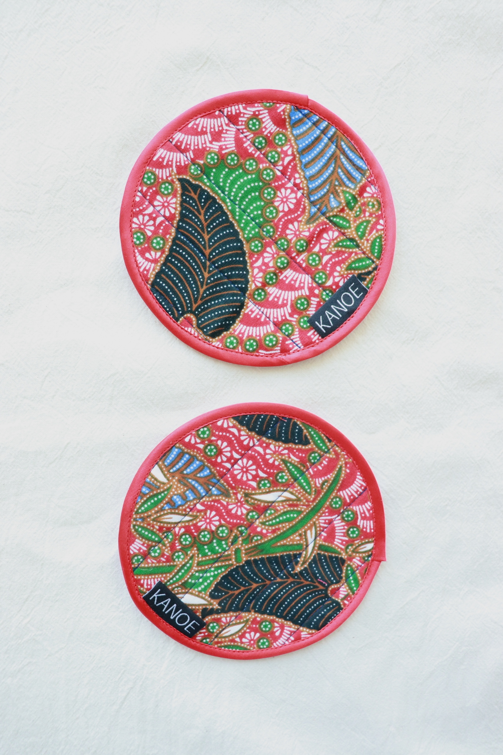 Batik Coaster - Cherry Soda ( Set of 2 )