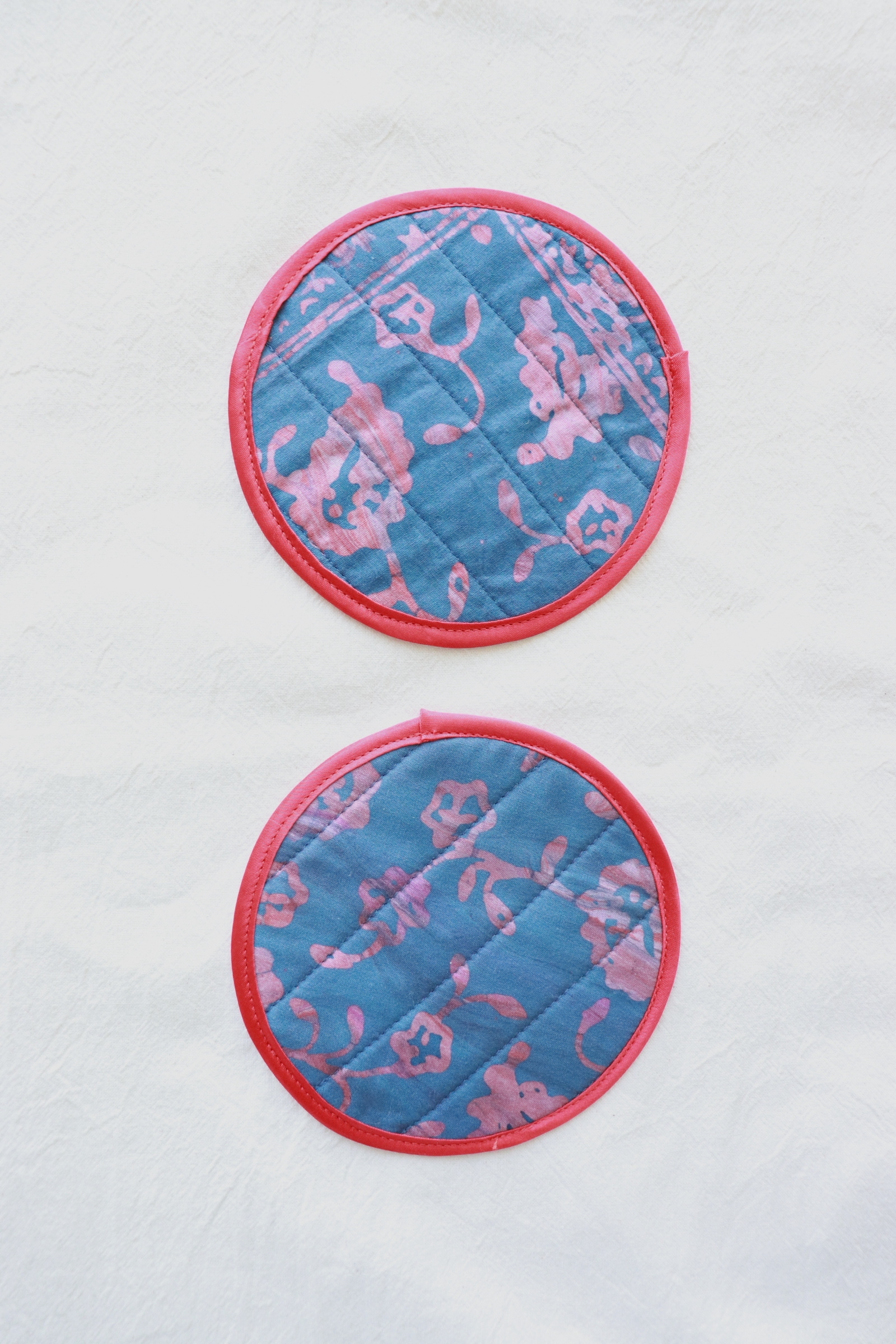 Batik Coaster - Cherry Soda ( Set of 2 )