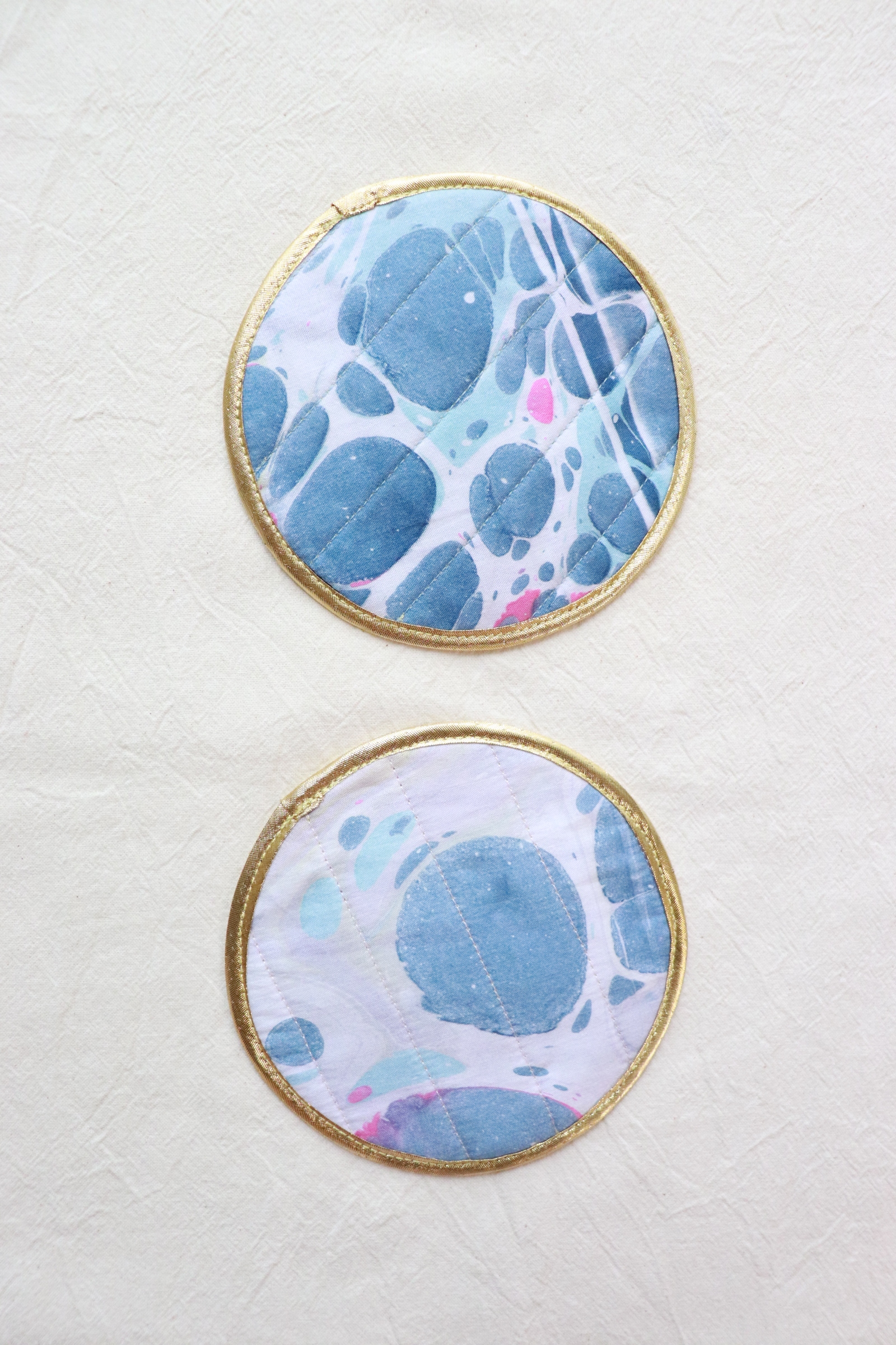 Batik Coaster - Lemonade Bubbles ( Set of 2 )