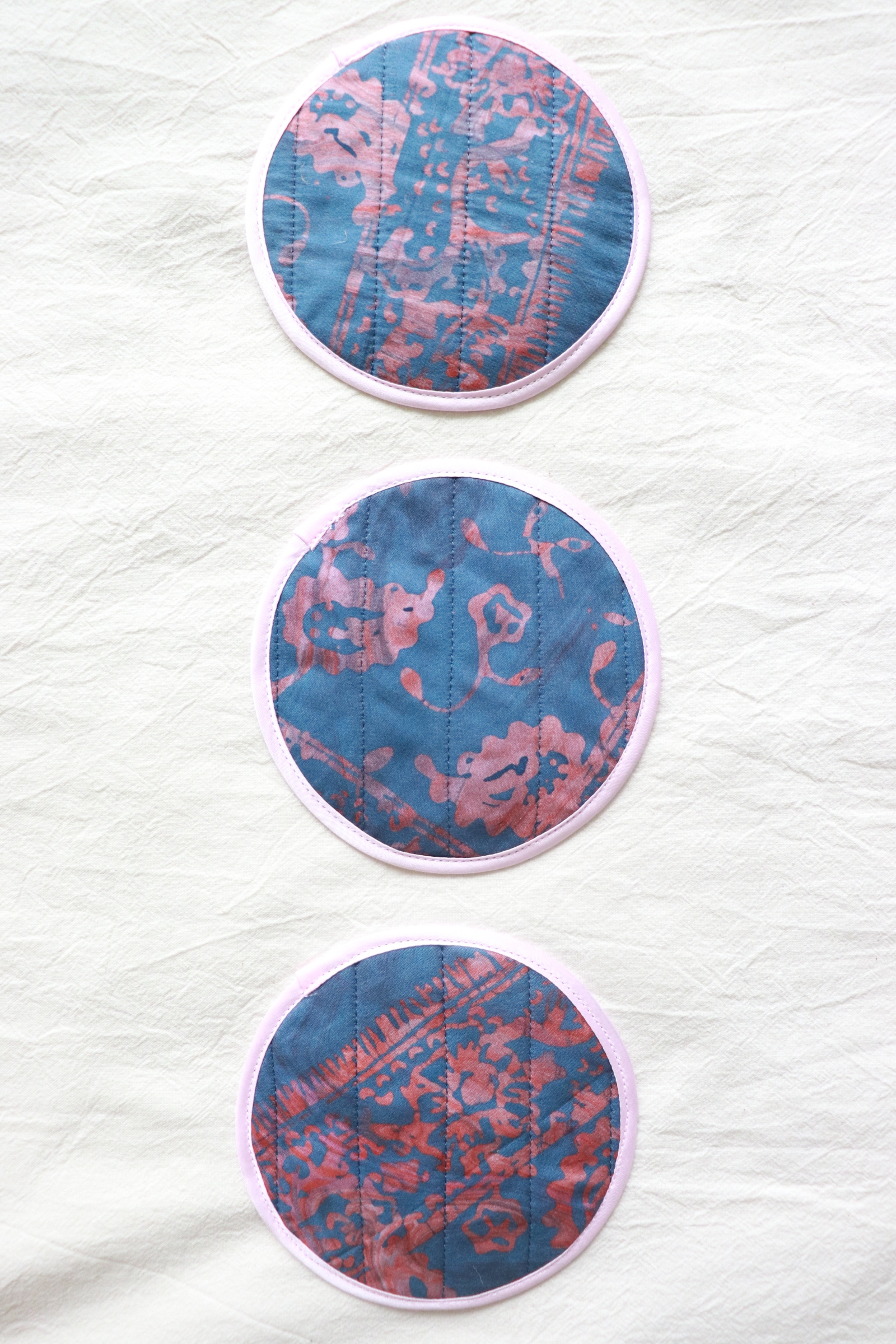 Batik Coaster - Ocean Swirls ( Set of 3 )