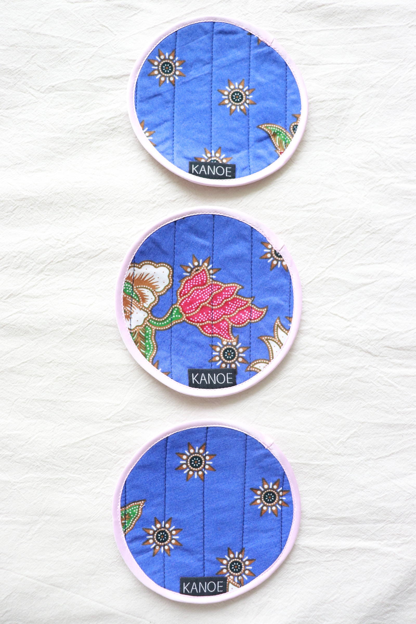 Batik Coaster - Ocean Swirls ( Set of 3 )