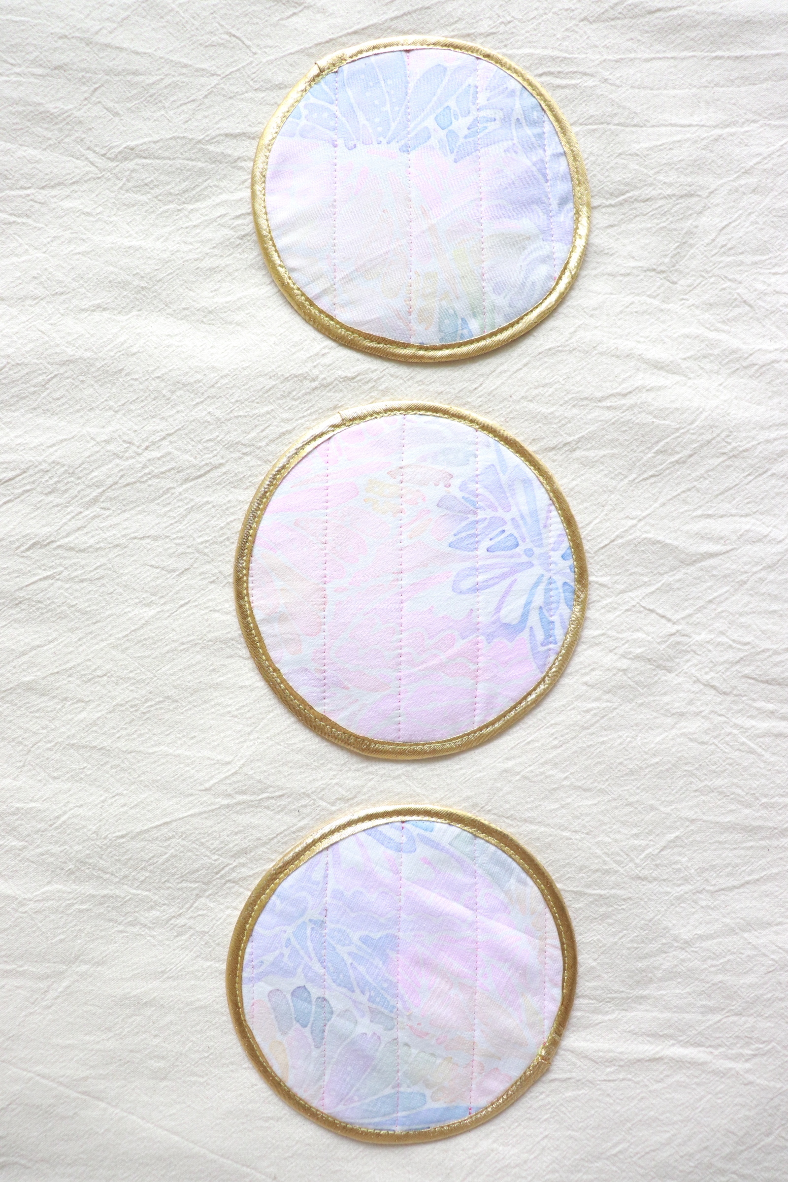 Batik Coaster - Pink Drink ( Set of 3 )