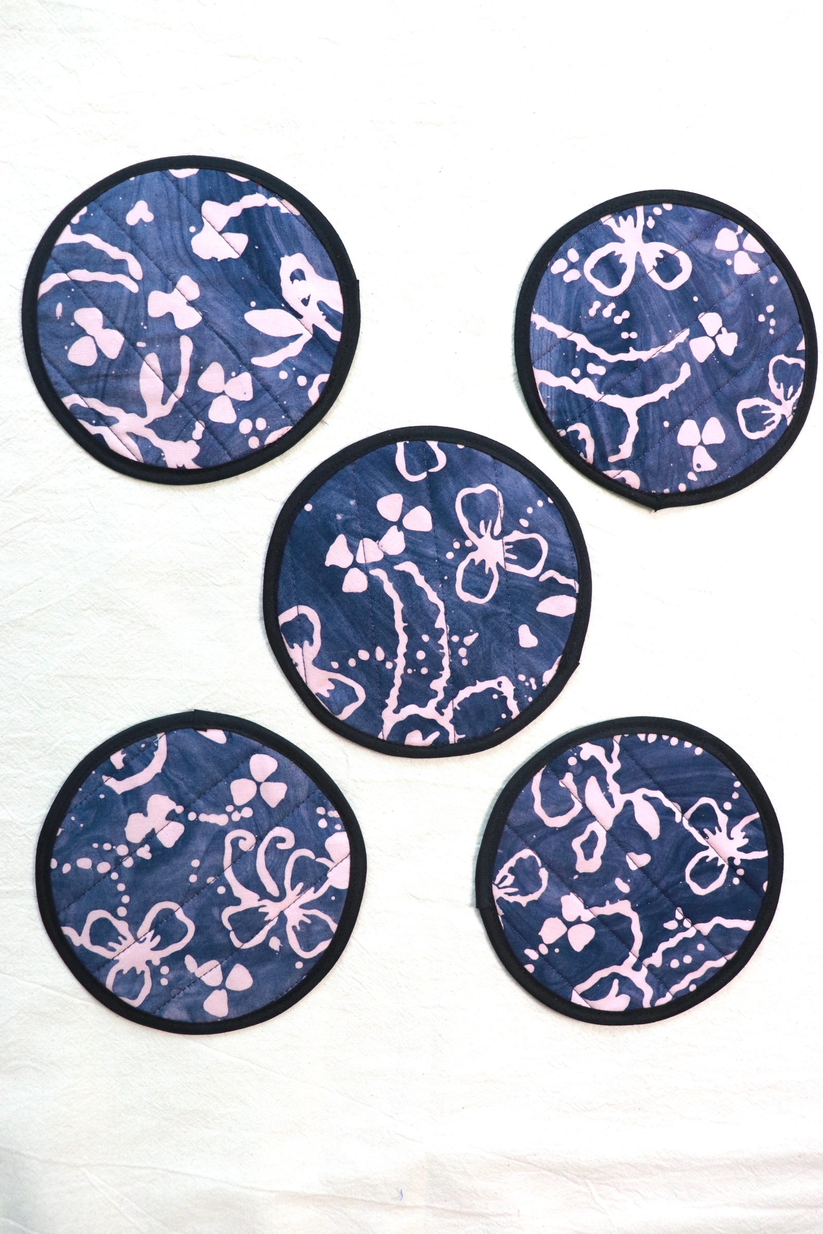 Batik Coaster - Strawberry Dreams ( Set of 5 )