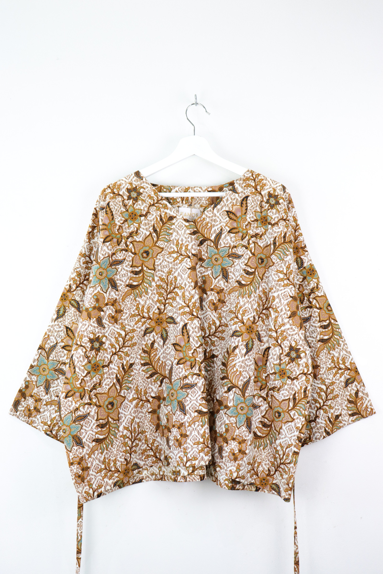 BIG GIRL Batik Top - Turquoise Terrazzo