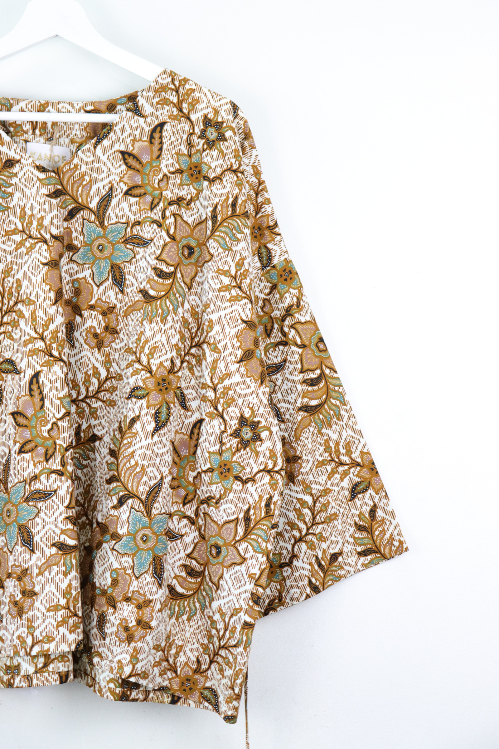 BIG GIRL Batik Top - Turquoise Terrazzo
