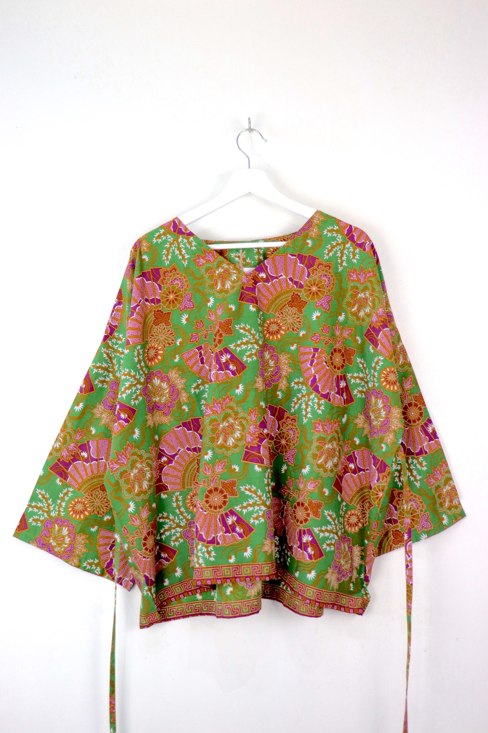 BIG GIRL Batik Top - Moss Meadow