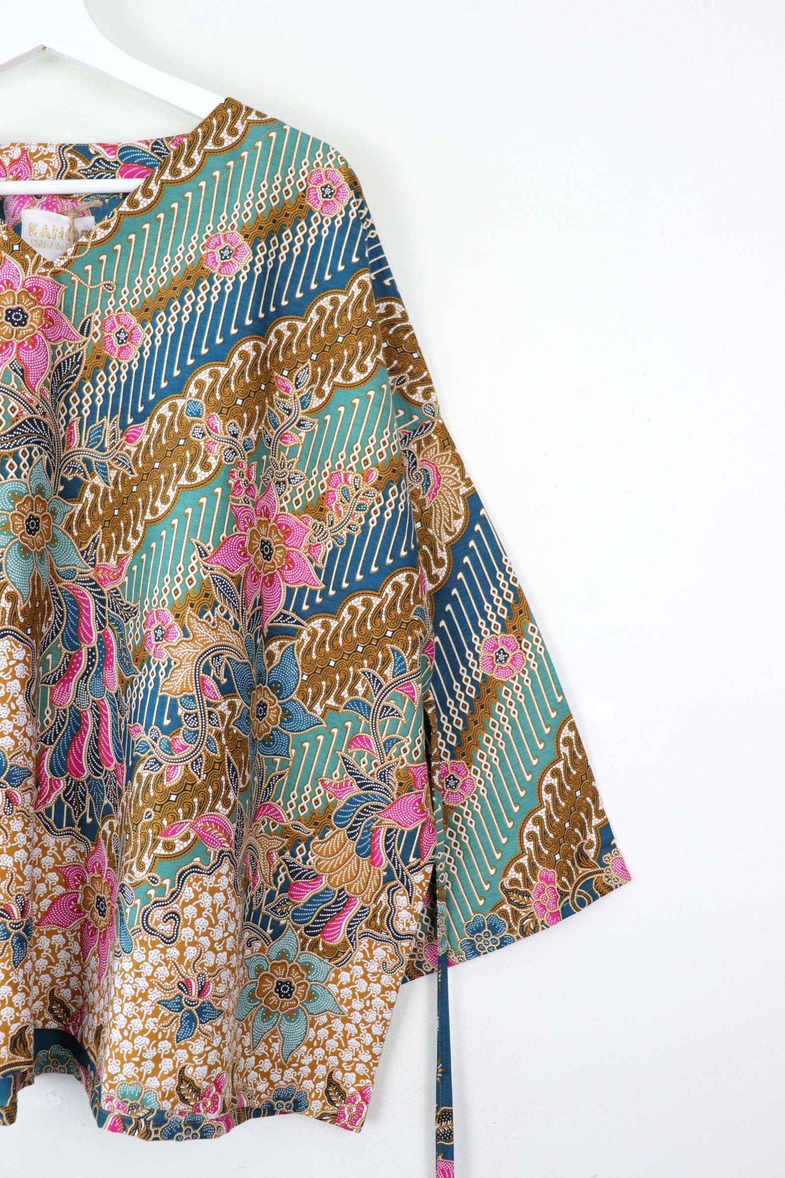 BIG GIRL Batik Top - Bushes of Teal