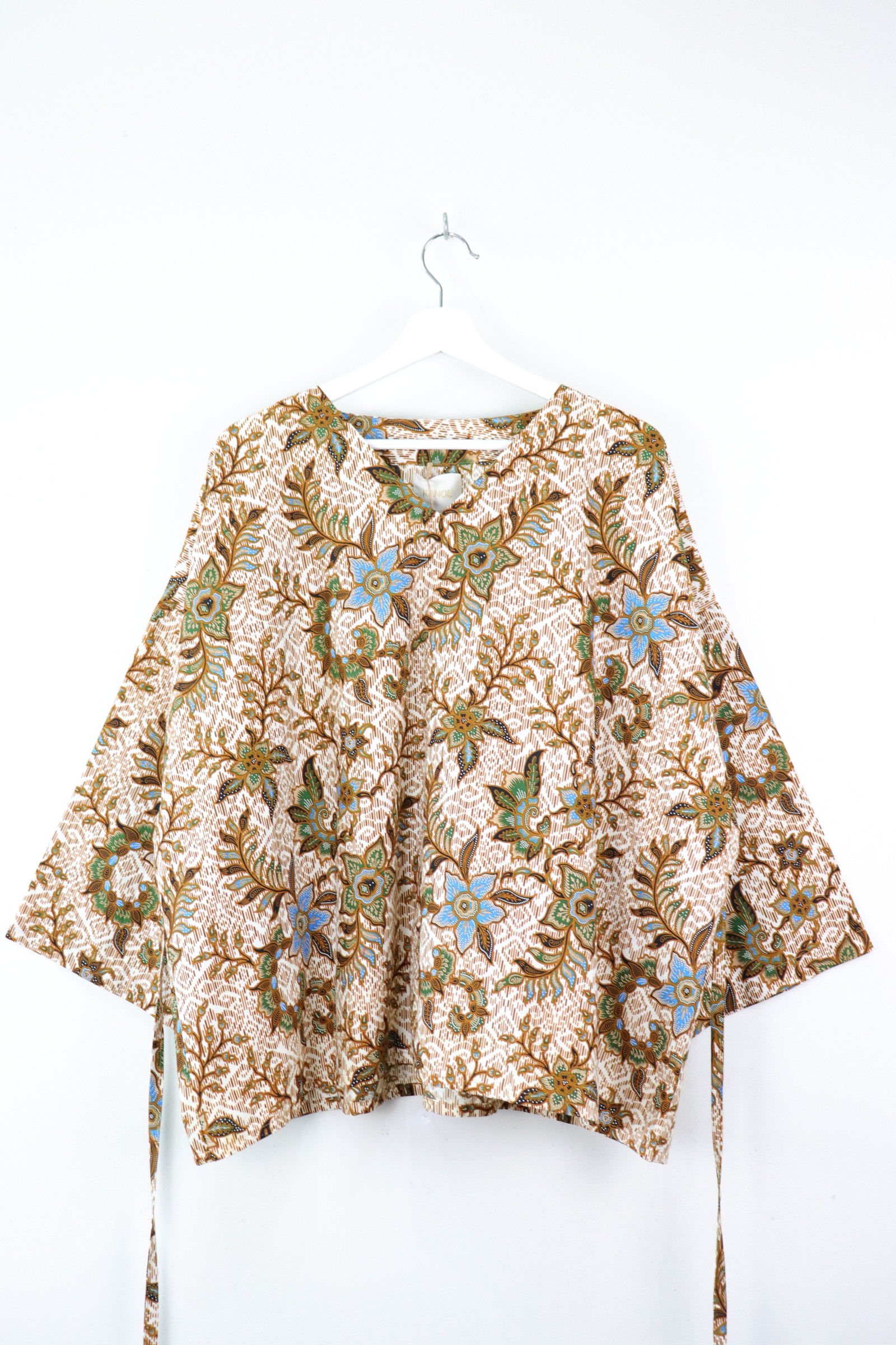 BIG GIRL Batik Top - Marbled Delphinium