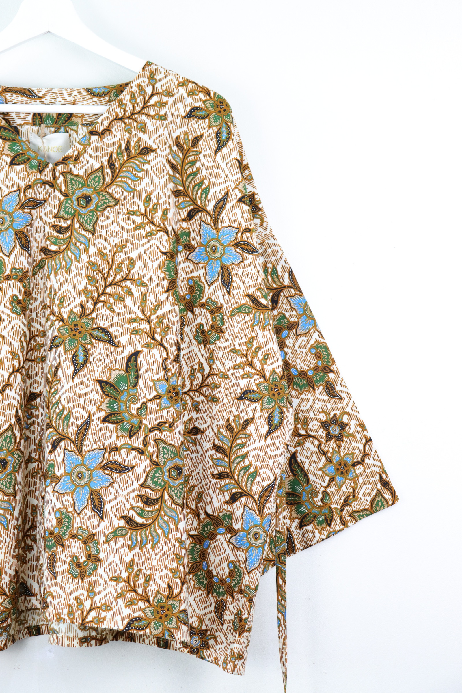 BIG GIRL Batik Top - Marbled Delphinium