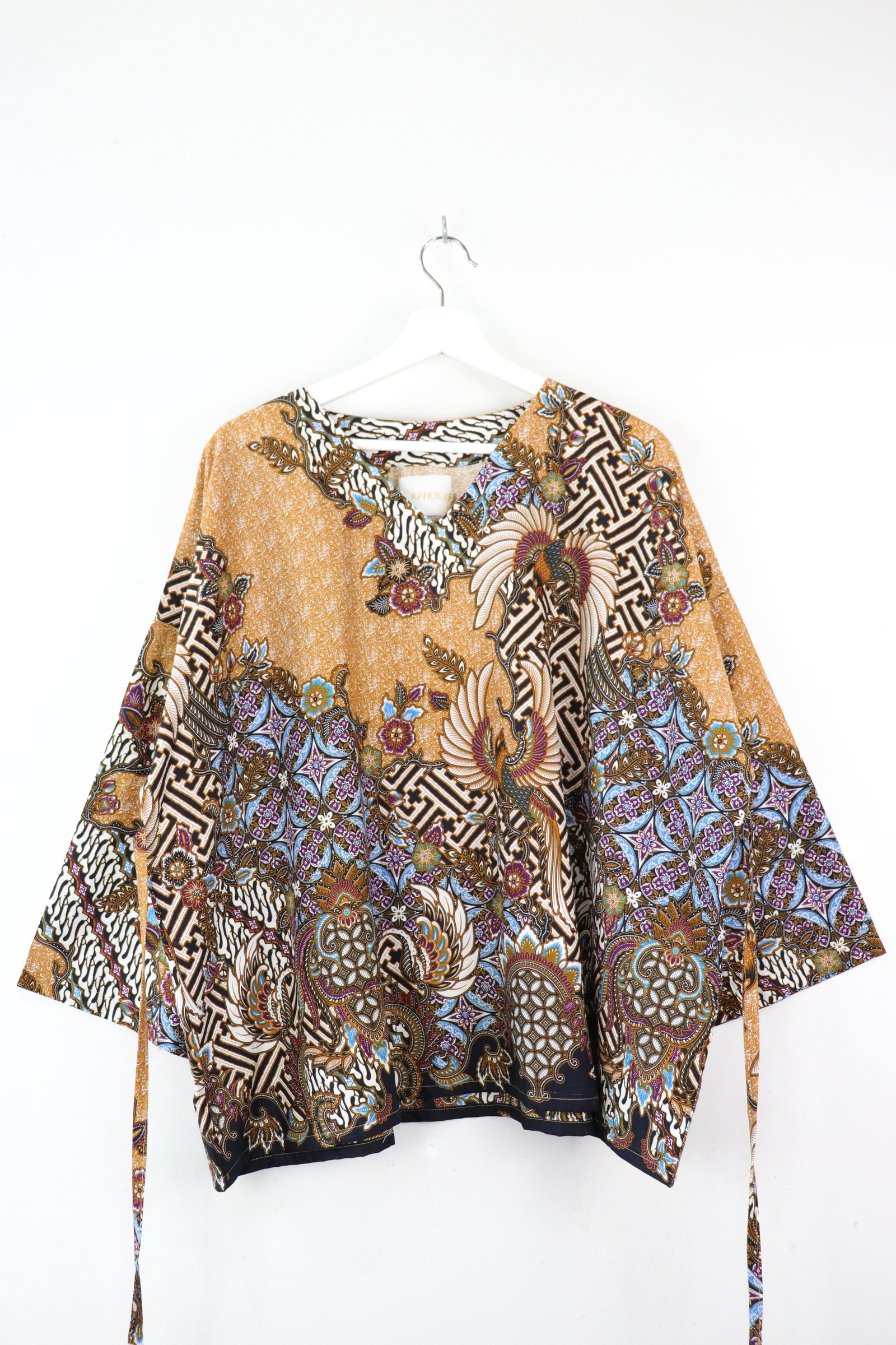 BIG GIRL Batik Top - Feathered Gold