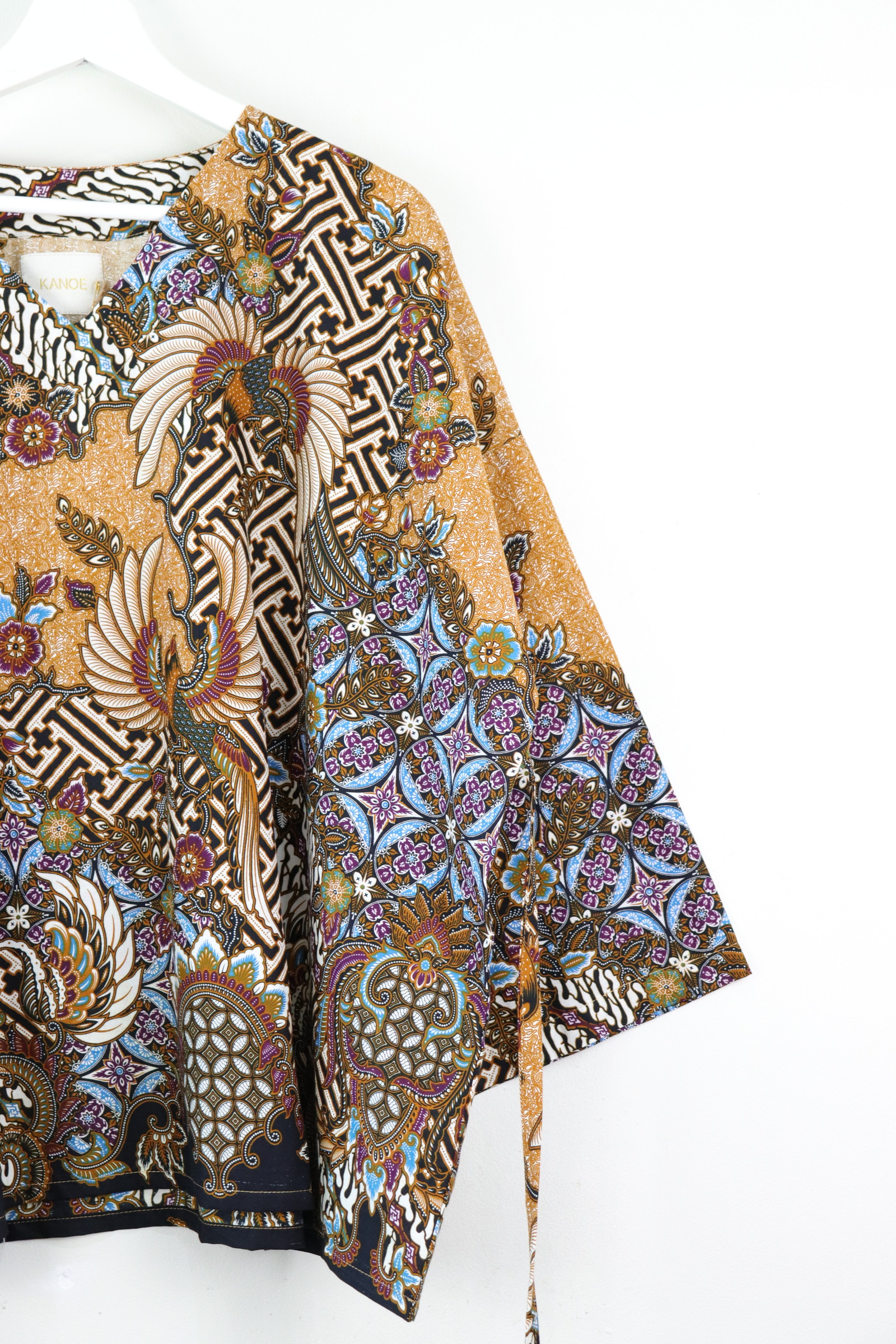 BIG GIRL Batik Top - Feathered Gold