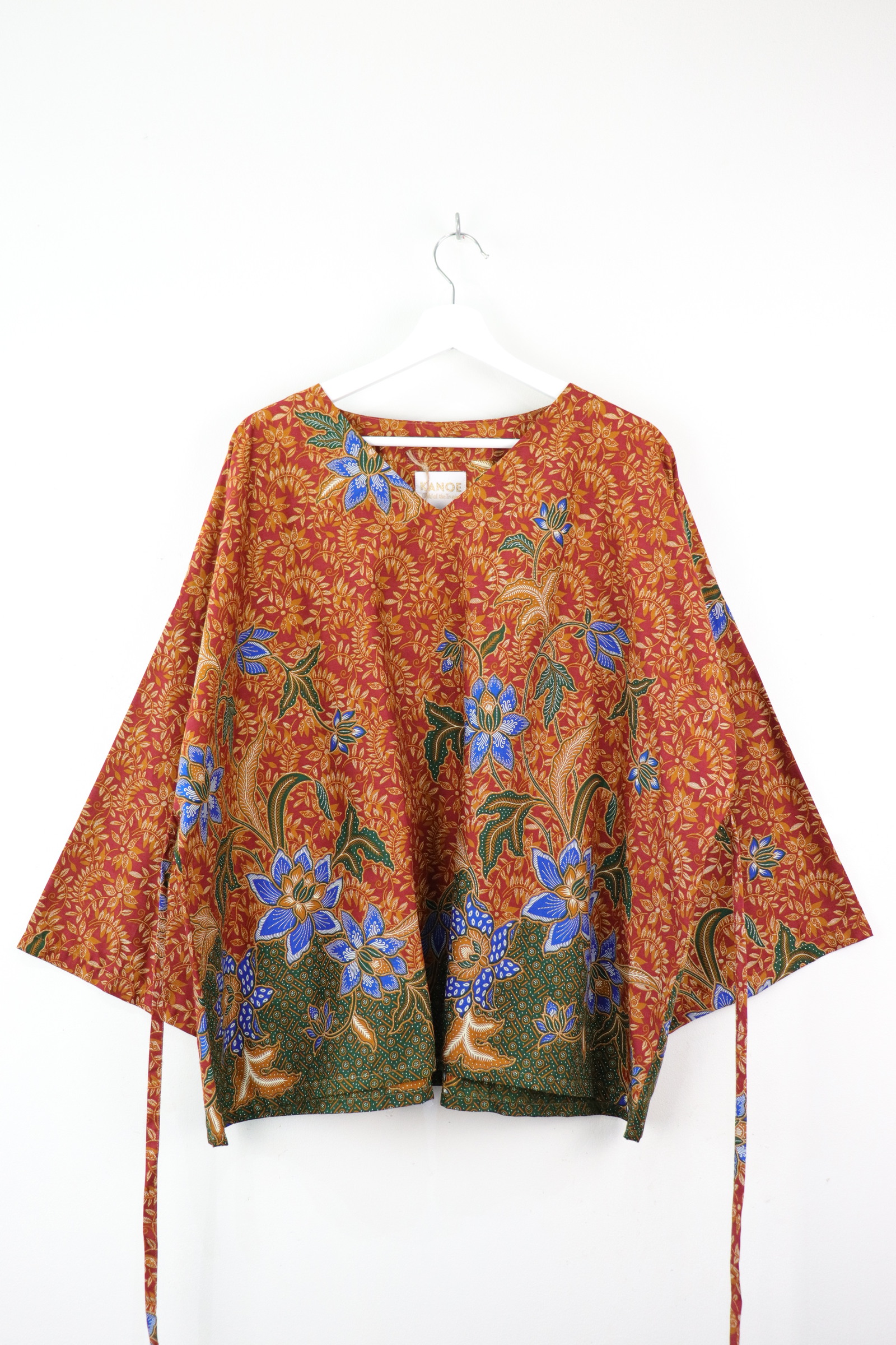 BIG GIRL Batik Top - Vermillion Lianas